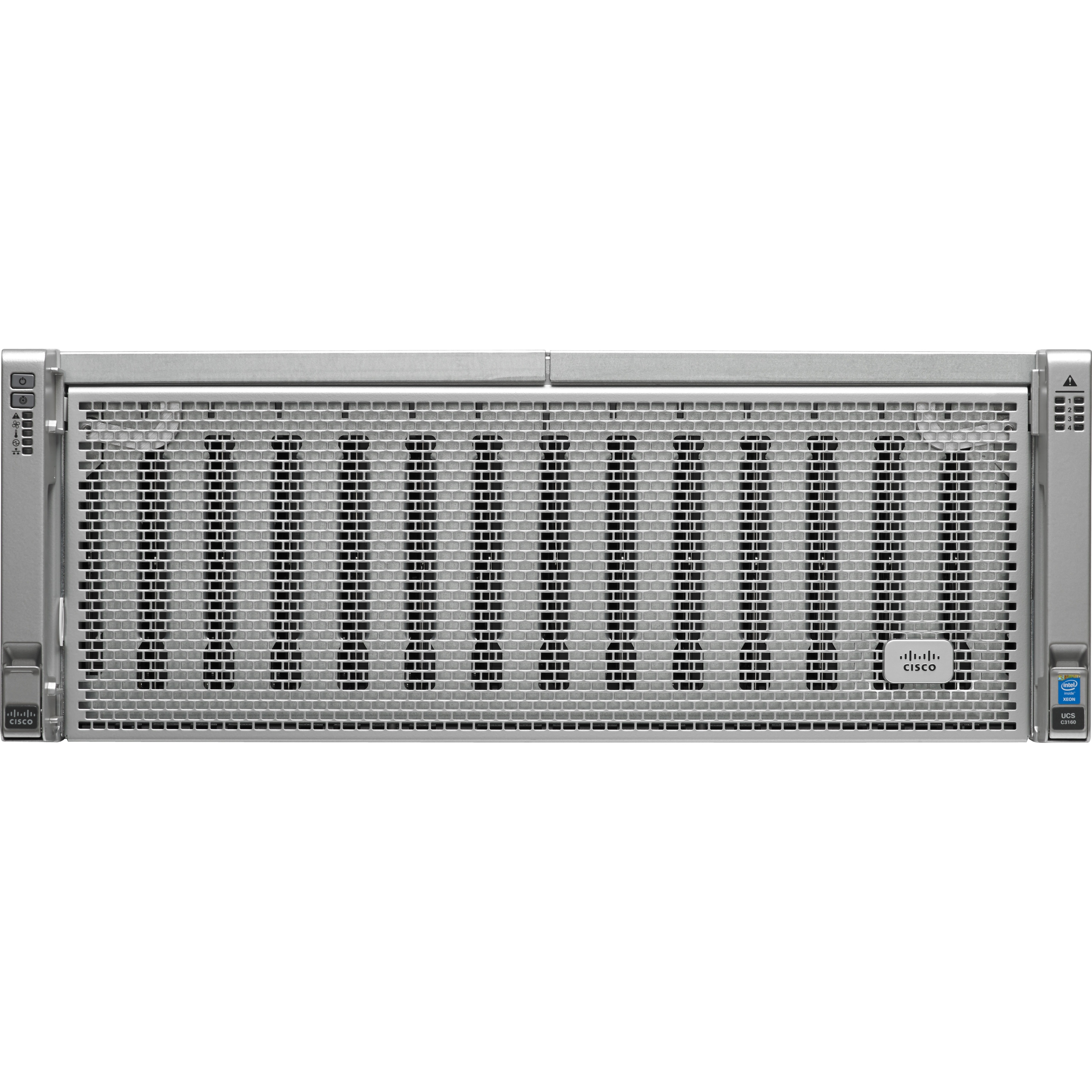Cisco C3160 4U Rack Server - 2 Xeon E5-2620 v2 2.10 GHz - 256 GB RAM - 12Gb/s SAS Controller - 2 Processor Support - 256 GB RAM Support - DDR3 SDRAM - 0, 1, 5, 6, 10, 50, 60 RAID Levels - Gigabit Ethe