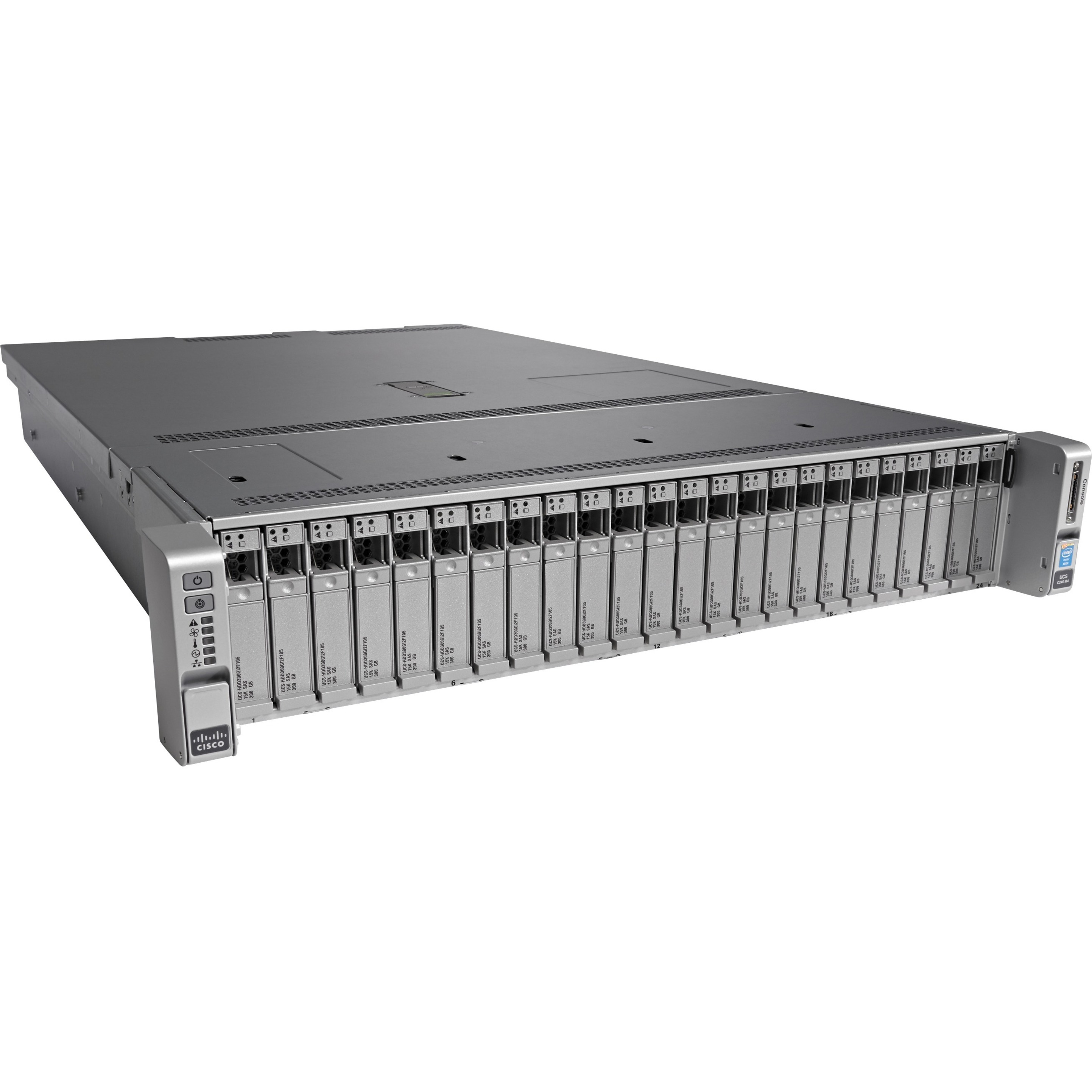 Cisco C240 M4 2U Rack Server - 2 Xeon E5-2620 v3 2.40 GHz - 16 GB RAM - 12Gb/s SAS, Serial Attached SCSI (SAS), Serial ATA Controller - Intel C610 Chip - 2 Processor Support - DDR4 SDRAM - Gigabit Eth