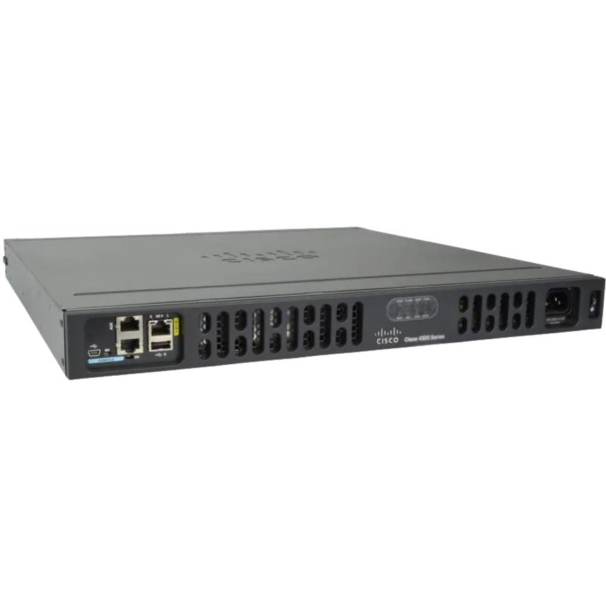 Cisco 4331 Router - 3 Ports - 2 RJ-45 Port(s) - Management Port - 6 - 4 GB - Gigabit Ethernet - 1U - Desktop, Rack-mountable, Wall Mountable