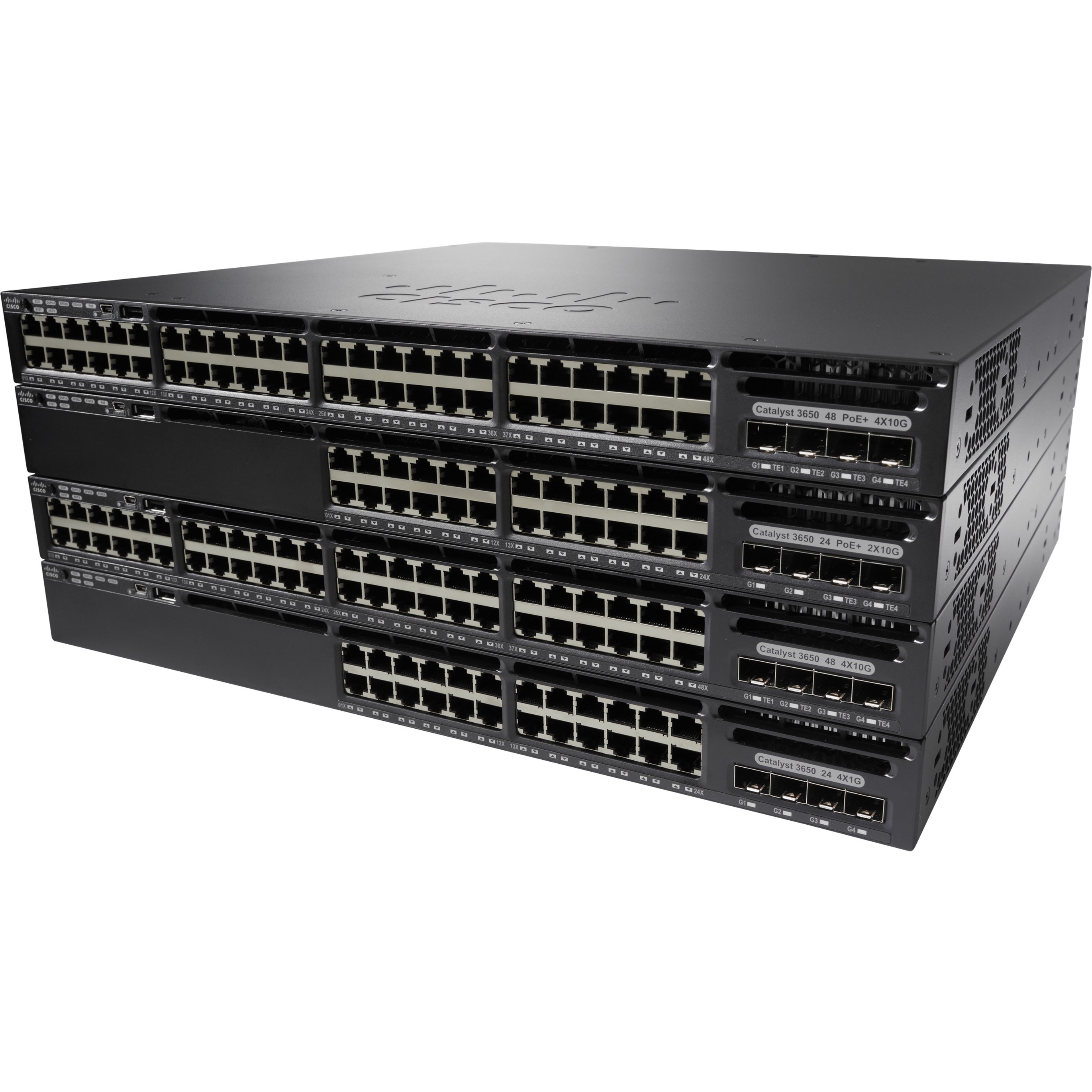 Cisco Catalyst WS-C3650-24PD Ethernet Switch - 24 Ports - Manageable - Gigabit Ethernet, 10 Gigabit Ethernet - 10/100/1000Base-T, 10GBase-X - Refurbished - 2 Layer Supported - Twisted Pair, Optical Fi