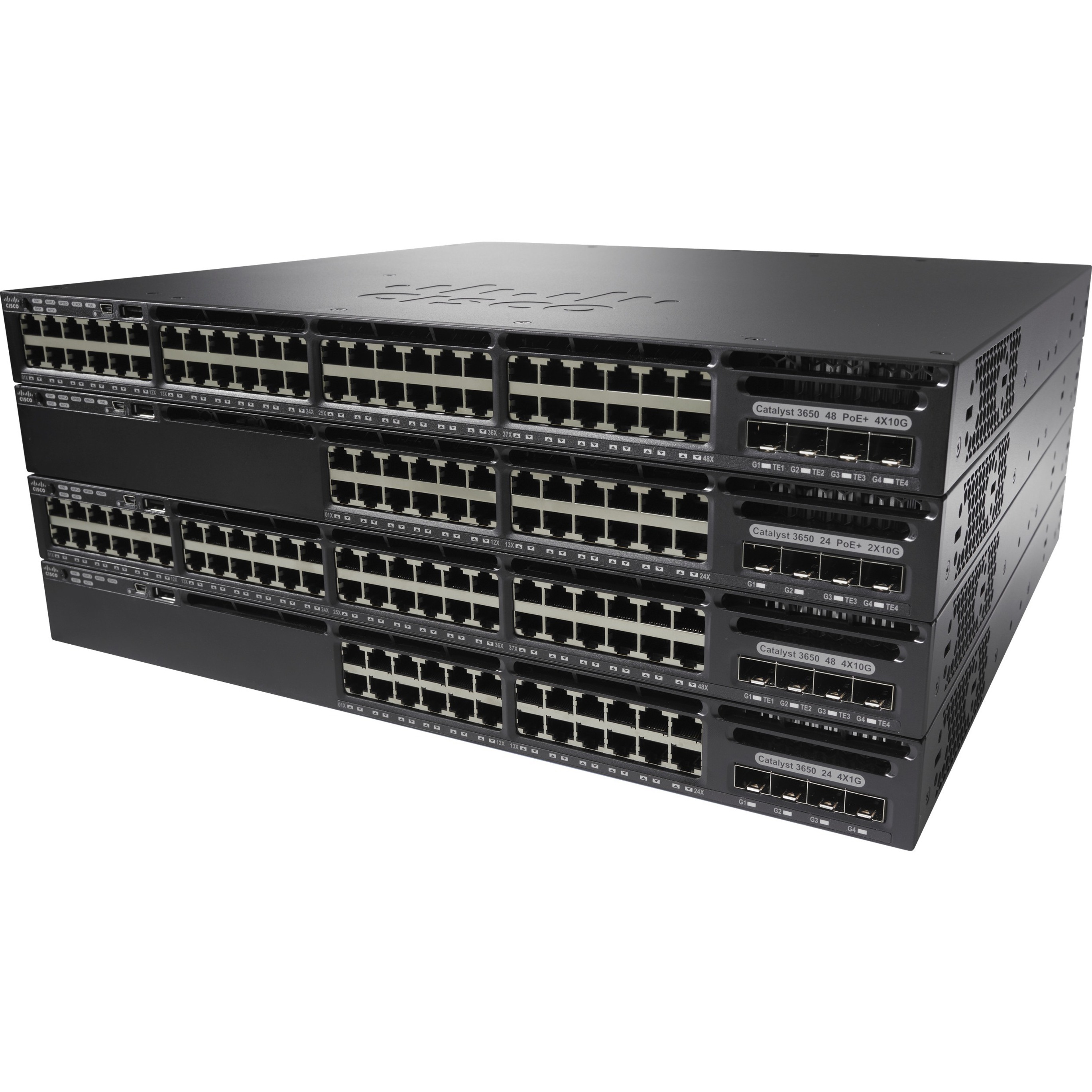 Cisco Catalyst WS-C3650-48TS Layer 3 Switch - 48 Ports - Manageable - Gigabit Ethernet - 10/100/1000Base-T, 1000Base-X - Refurbished - 3 Layer Supported - 4 SFP Slots - Twisted Pair, Optical Fiber - 1