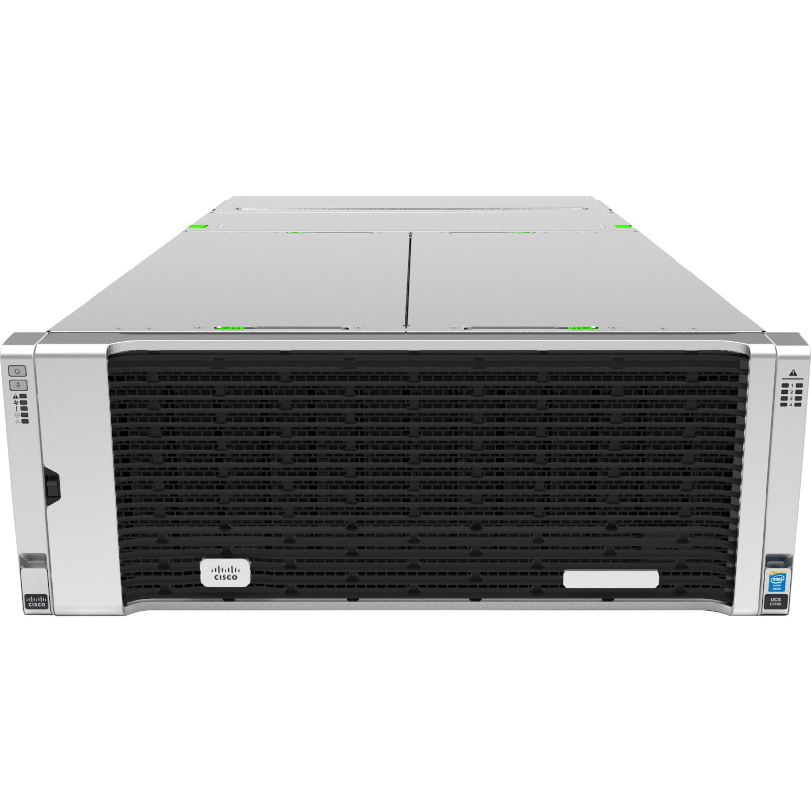 Cisco C3160 4U Rack Server - 2 Xeon E5-2660 v2 2.20 GHz - 256 GB RAM - 12Gb/s SAS Controller - Intel C600 Chip - 2 Processor Support - 256 GB RAM Support - DDR3 SDRAM - 0, 1, 5, 6, 10, 50, 60 RAID Lev