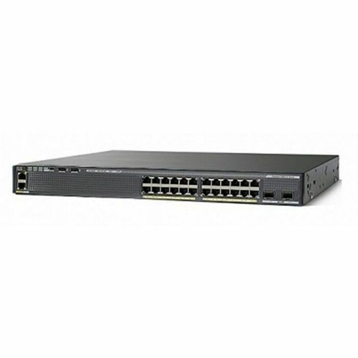 Cisco Catalyst 2960XR-24PD-I Ethernet Switch - 24 Ports - Manageable - Gigabit Ethernet, 10 Gigabit Ethernet - 10/100/1000Base-T - Refurbished - 3 Layer Supported - Twisted Pair - PoE Ports - Rack-mou