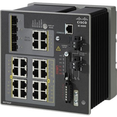 Cisco IE-4000-8T4G-E Layer 3 Switch - 12 Ports - Manageable - Gigabit Ethernet, Fast Ethernet - 10/100/1000Base-T, 100Base-X, 1000Base-X - 3 Layer Supported - 4 SFP Slots - Twisted Pair, Optical Fiber