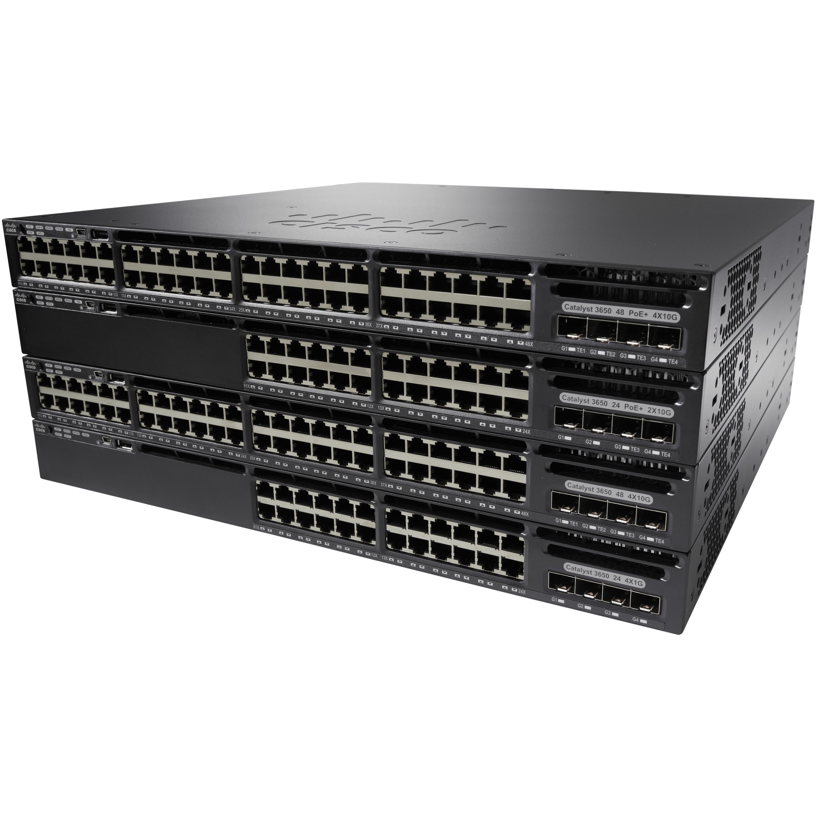 Cisco Catalyst 3650-48P Layer 3 Switch - 48 Ports - Manageable - 10/100/1000Base-T - Refurbished - 4 Layer Supported - 1U - Rack-mountable, Desktop - Lifetime Limited Warranty