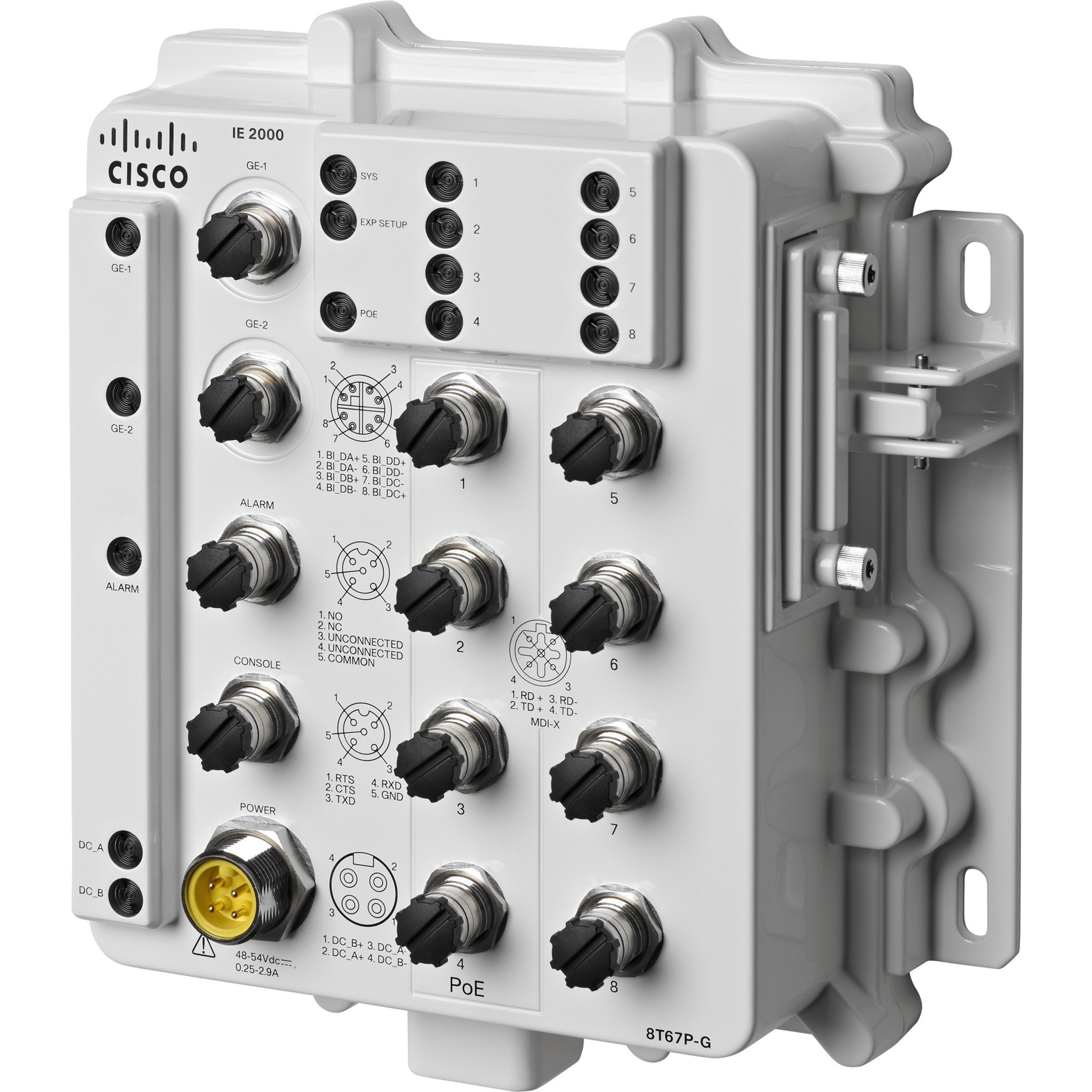 Cisco IE-2000-8T67-B Ethernet Switch - 8 Ports - Manageable - 2 Layer Supported - Wall Mountable - 5 Year Limited Warranty