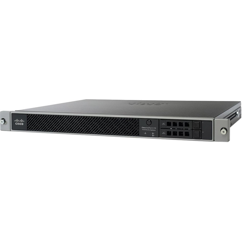 IronPort ESA C170 Network Security/Firewall Appliance - 2 Port - 10/100/1000Base-T - Gigabit Ethernet - 2 x RJ-45 - 1U - Rack-mountable