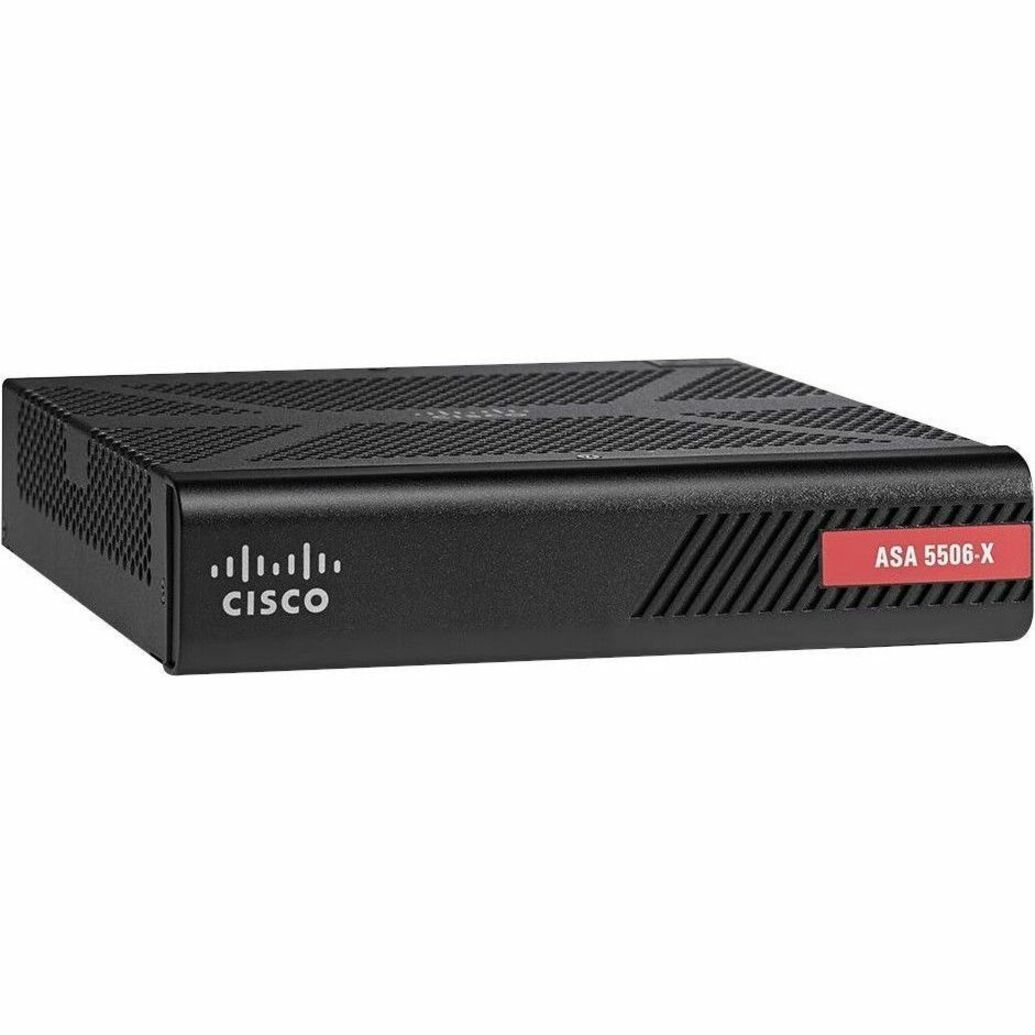 Cisco ASA 5506H-X with FirePOWER Services - 8 Port - 10/100/1000Base-T - Gigabit Ethernet - 750 Mbit/s Firewall Throughput - 3DES, AES - 8 x RJ-45 - 50 Hz, 60 Hz - Desktop, Rack-mountable
