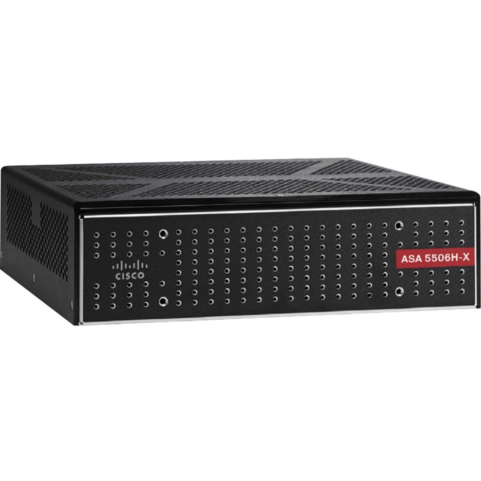 Cisco ASA 5506H-X Network Security/Firewall Appliance - 4 Port - 10/100/1000Base-T, 100Base-FX, 1000Base-X - Gigabit Ethernet - 50 VPN - 4 x RJ-45 - Desktop, Rack-mountable, Wall Mountable, Rail-mount