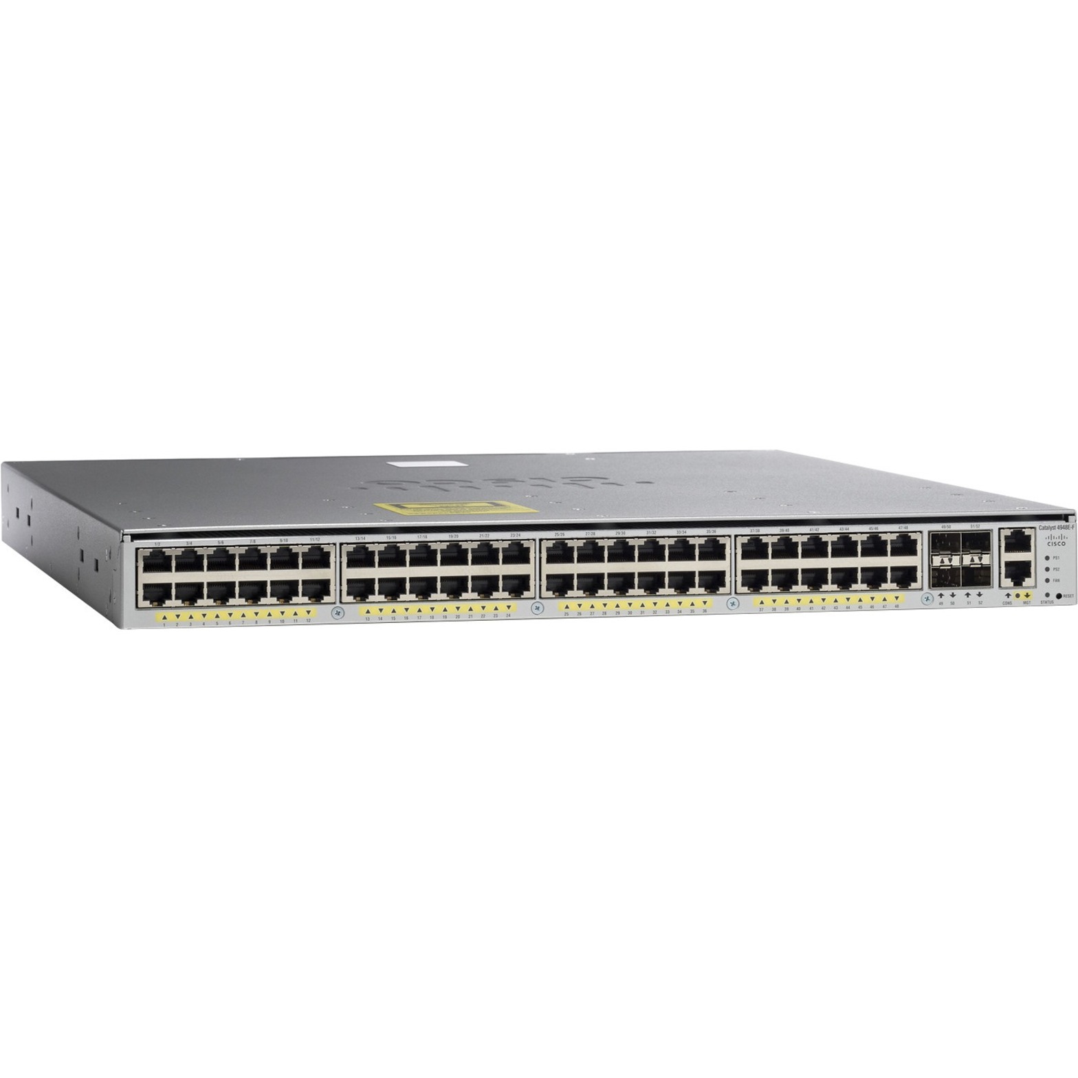 Cisco Catalyst 4948E-F Ethernet Switch - 48 Ports - Manageable - Gigabit Ethernet, 10 Gigabit Ethernet - 10/100/1000Base-T, 10GBase-X - Refurbished - 3 Layer Supported - Twisted Pair, Optical Fiber - 