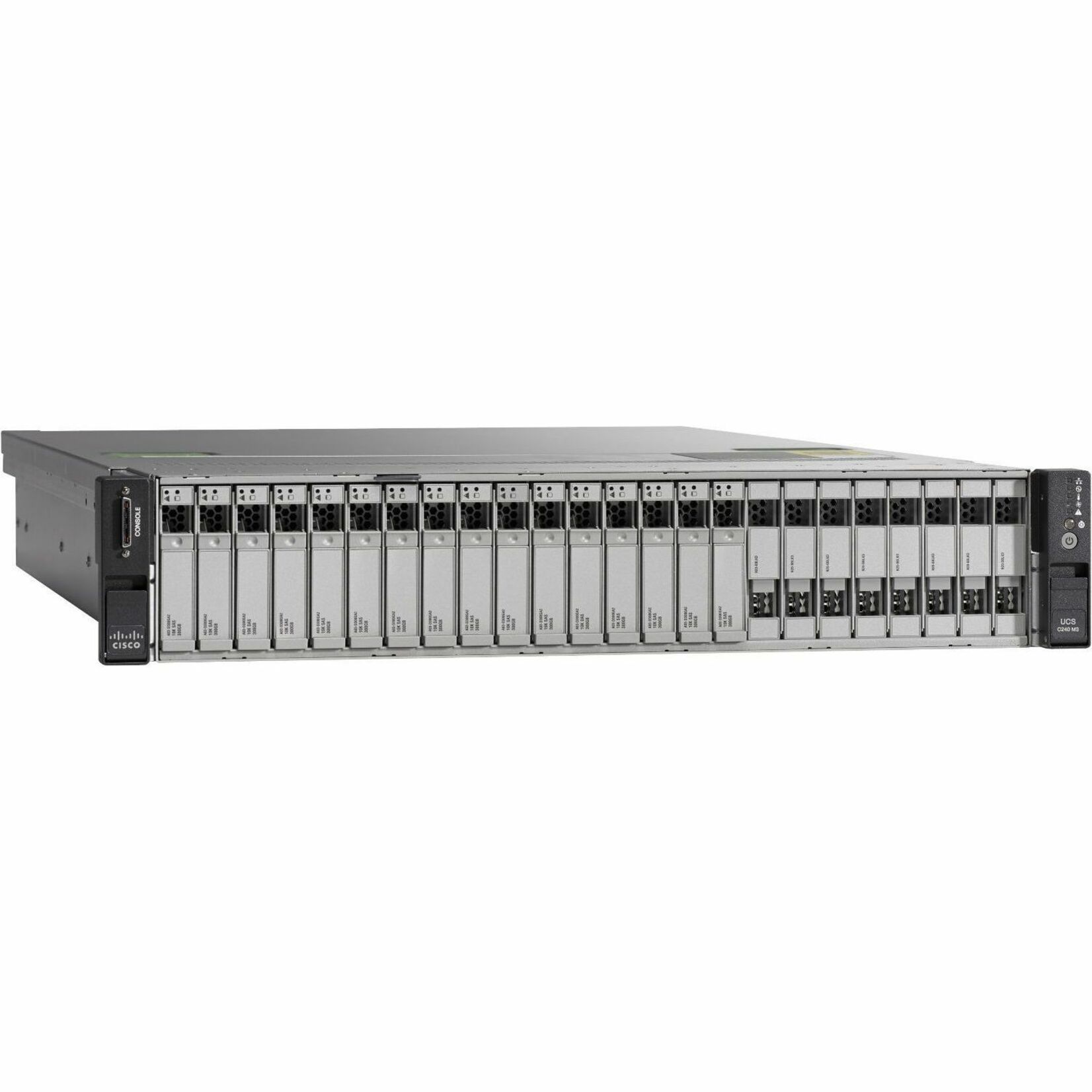 Cisco C240 M3 2U Rack-mountable Server - 2 x Intel Xeon E5-2660 v2 2.20 GHz - 384 GB RAM - 12.30 TB HDD - (14 x 900GB) HDD Configuration - 800 GB SSD - (2 x 400GB) SSD Configuration - Serial ATA/600, 