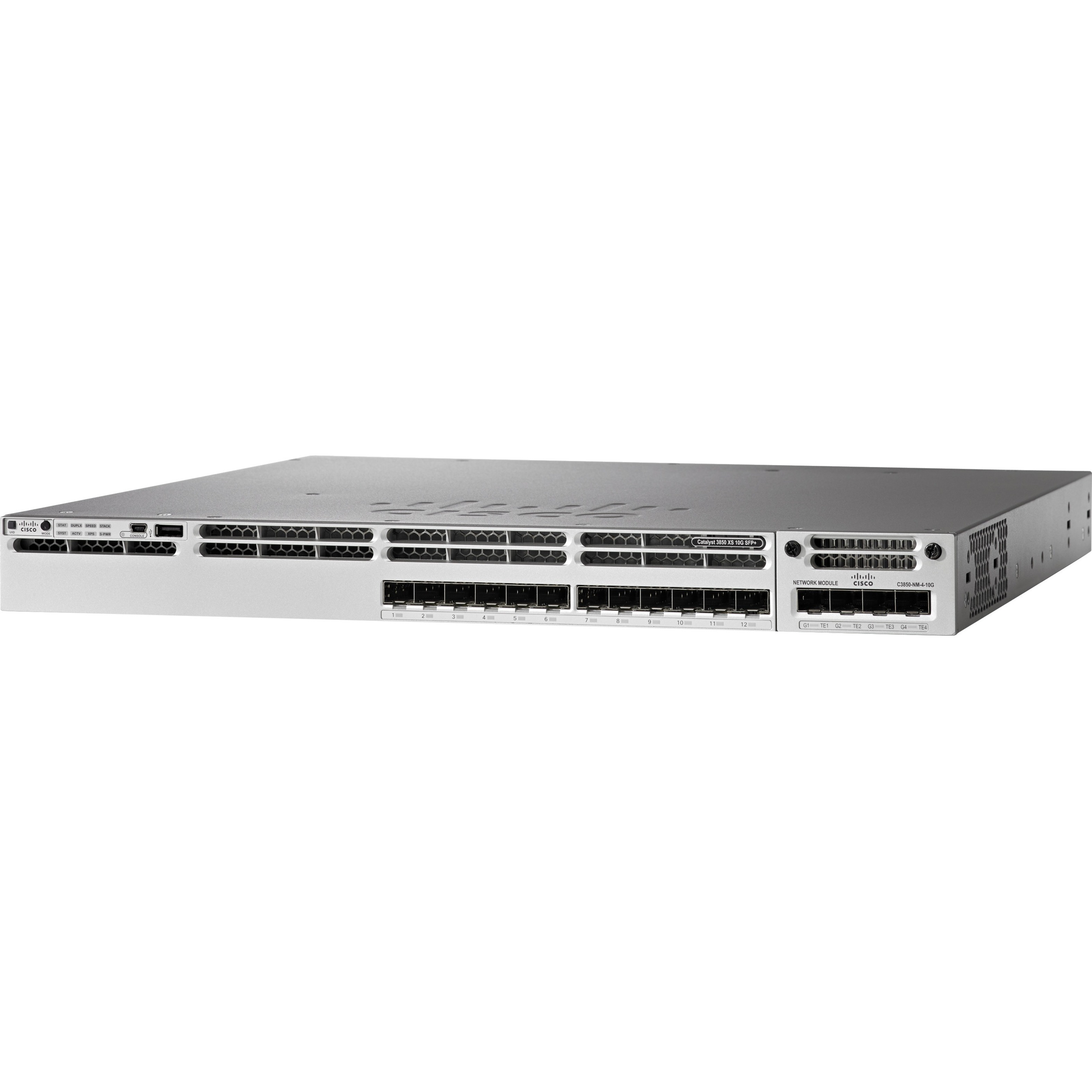 Cisco Catalyst WS-C3850-16XS Ethernet Switch - Manageable - 10 Gigabit Ethernet - 10GBase-X - 3 Layer Supported - Optical Fiber - 1U - Rack-mountable