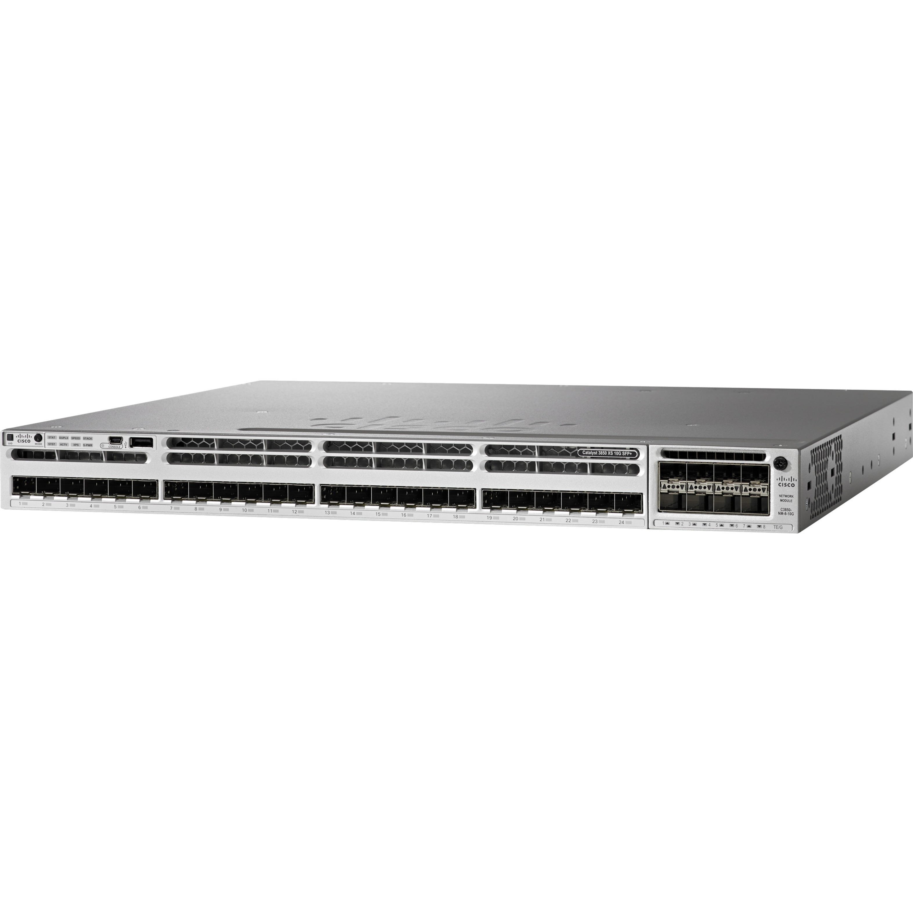 Cisco Catalyst WS-C3850-32XS Layer 3 Switch - Manageable - 10 Gigabit Ethernet - 10GBase-X - 3 Layer Supported - Optical Fiber - 1U - Rack-mountable - Lifetime Limited Warranty