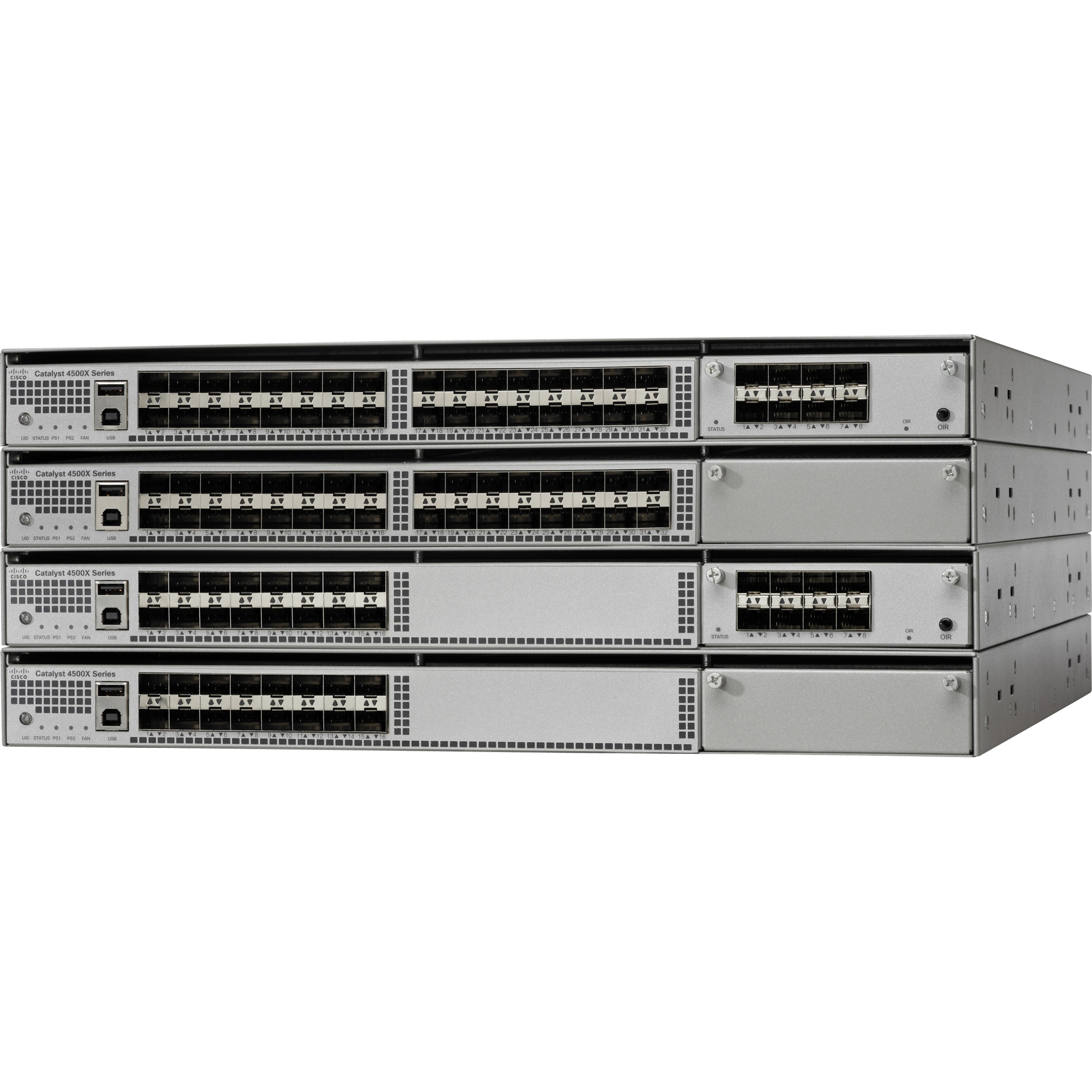 Cisco Catalyst 4500-X 32 Port 10GE IP Base - Manageable - 10 Gigabit Ethernet - 10GBase-X - Refurbished - 3 Layer Supported - Twisted Pair, Optical Fiber - Desktop