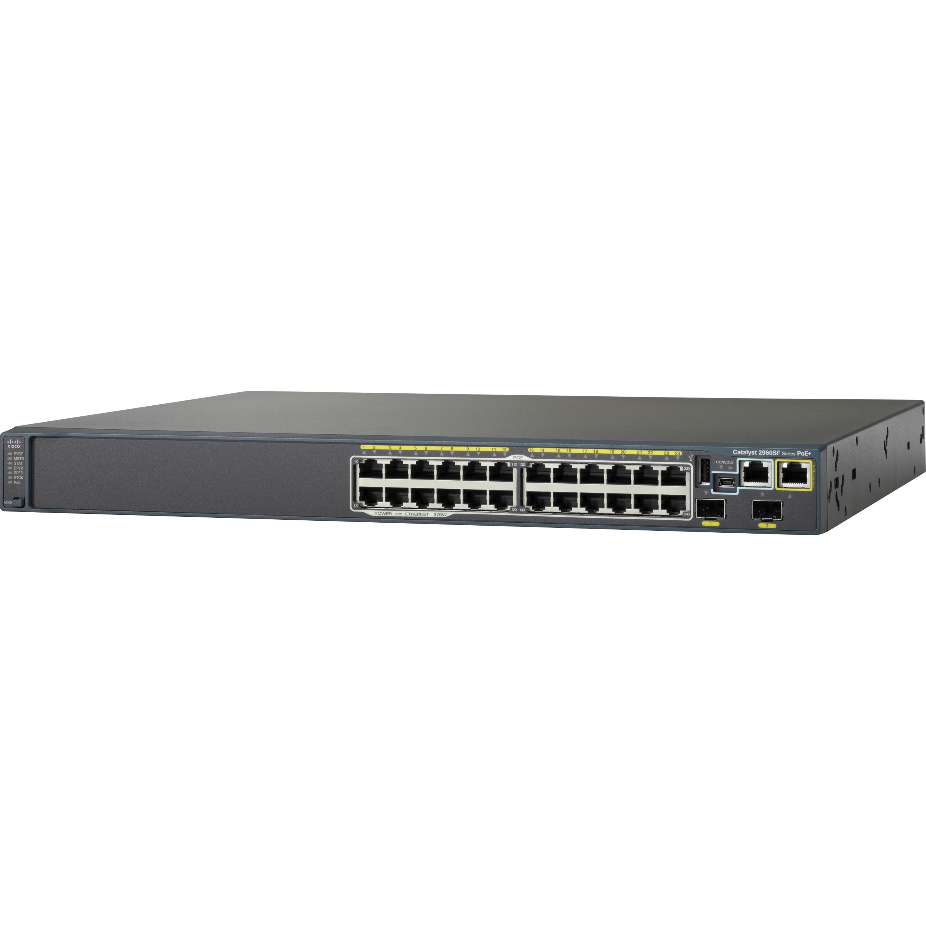 Cisco Catalyst 960S-F24PS-L Ethernet Switch - 24 Ports - Manageable - Fast Ethernet, Gigabit Ethernet - 10/100Base-TX, 1000Base-X - Refurbished - 2 Layer Supported - 2 SFP Slots - Twisted Pair, Optica