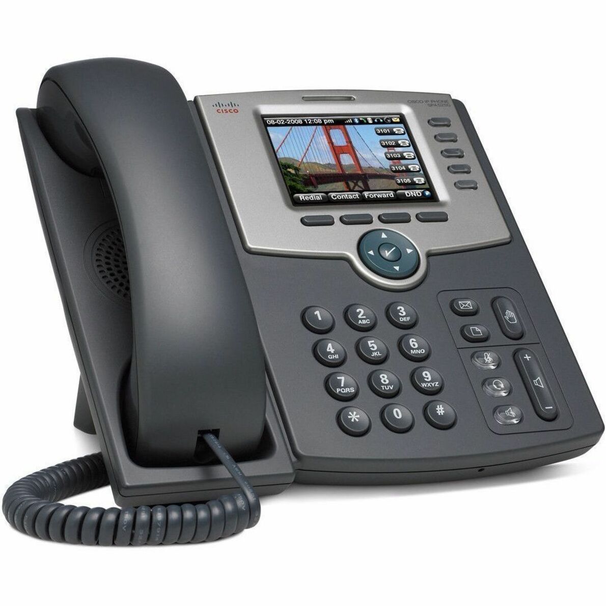 Cisco SPA525G2 IP Phone - Refurbished - Corded/Cordless - Wi-Fi, Bluetooth - Dark Gray, Silver - 5 x Total Line - VoIP - 3.2" LCD - IEEE 802.11b/g - 2 x Network (RJ-45) - PoE Ports