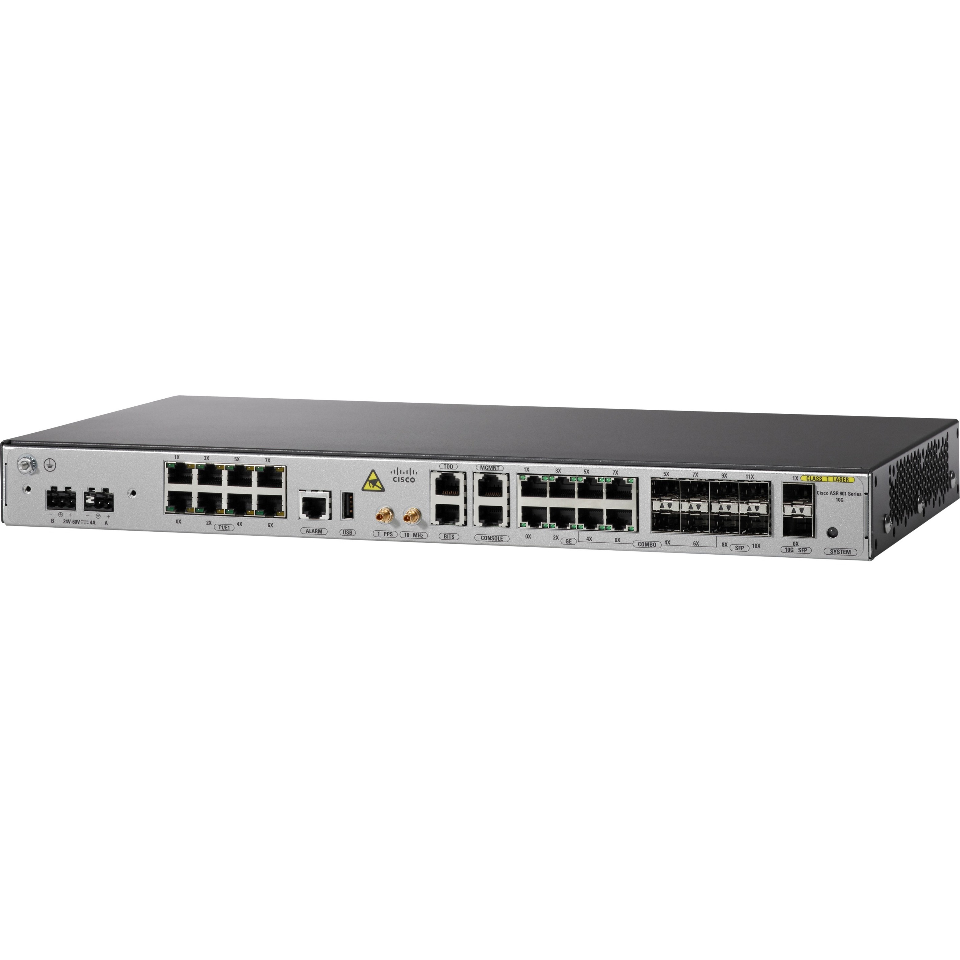 Cisco ASR 901 10G Router - TDM+Ethernet Model - DC Power (A901-6CZ-FT-D) - T-carrier/E-carrier - Refurbished - 16 Ports - Management Port - 6 - 10 Gigabit Ethernet - 1U - Rack-mountable, Wall Mountabl