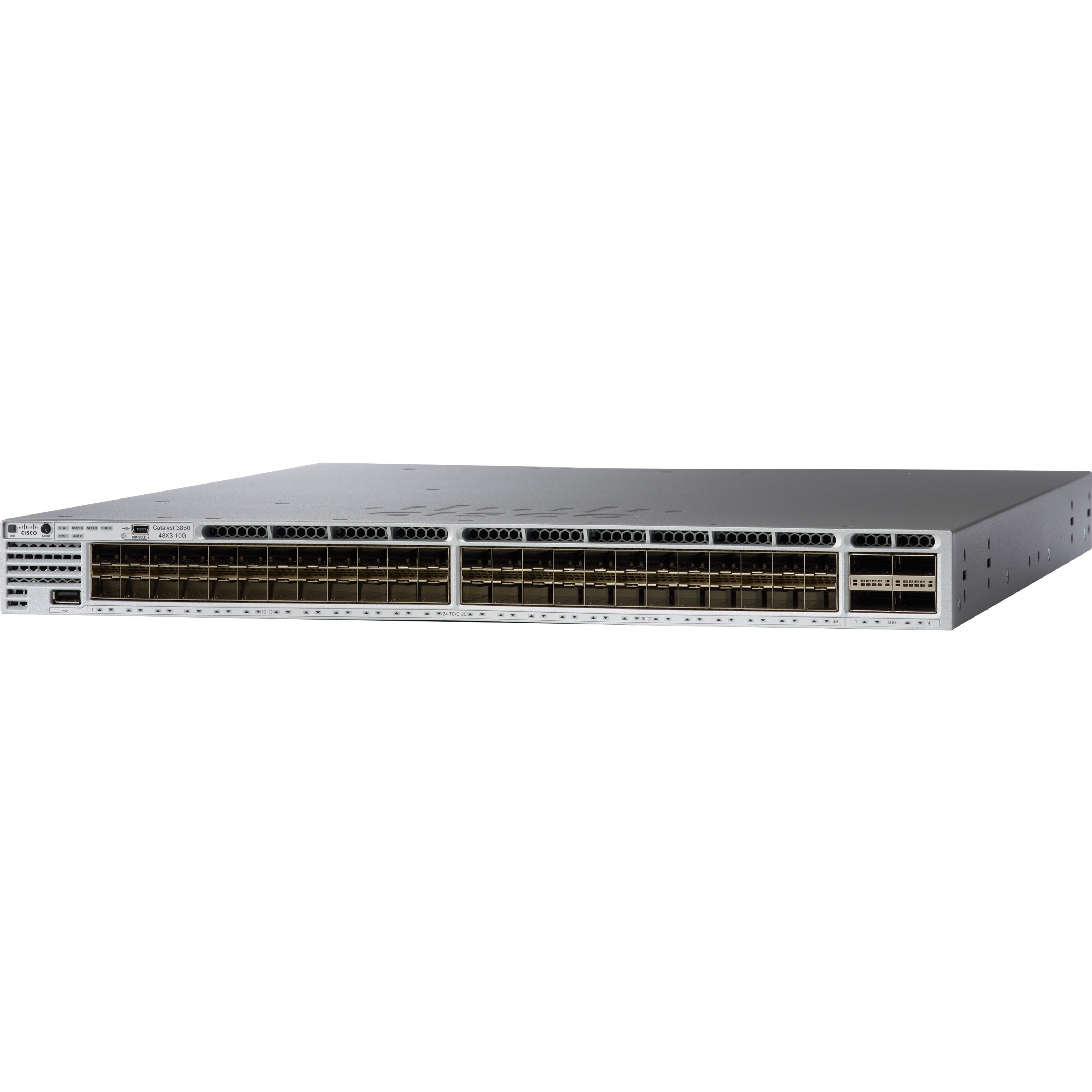 Cisco Catalyst 3850 48 Port Full PoE w/ 5 AP License IP Base - 48 Ports - Manageable - Gigabit Ethernet - 10/100/1000Base-T - Refurbished - 3 Layer Supported - Twisted Pair - 1U - Rack-mountable - Lif