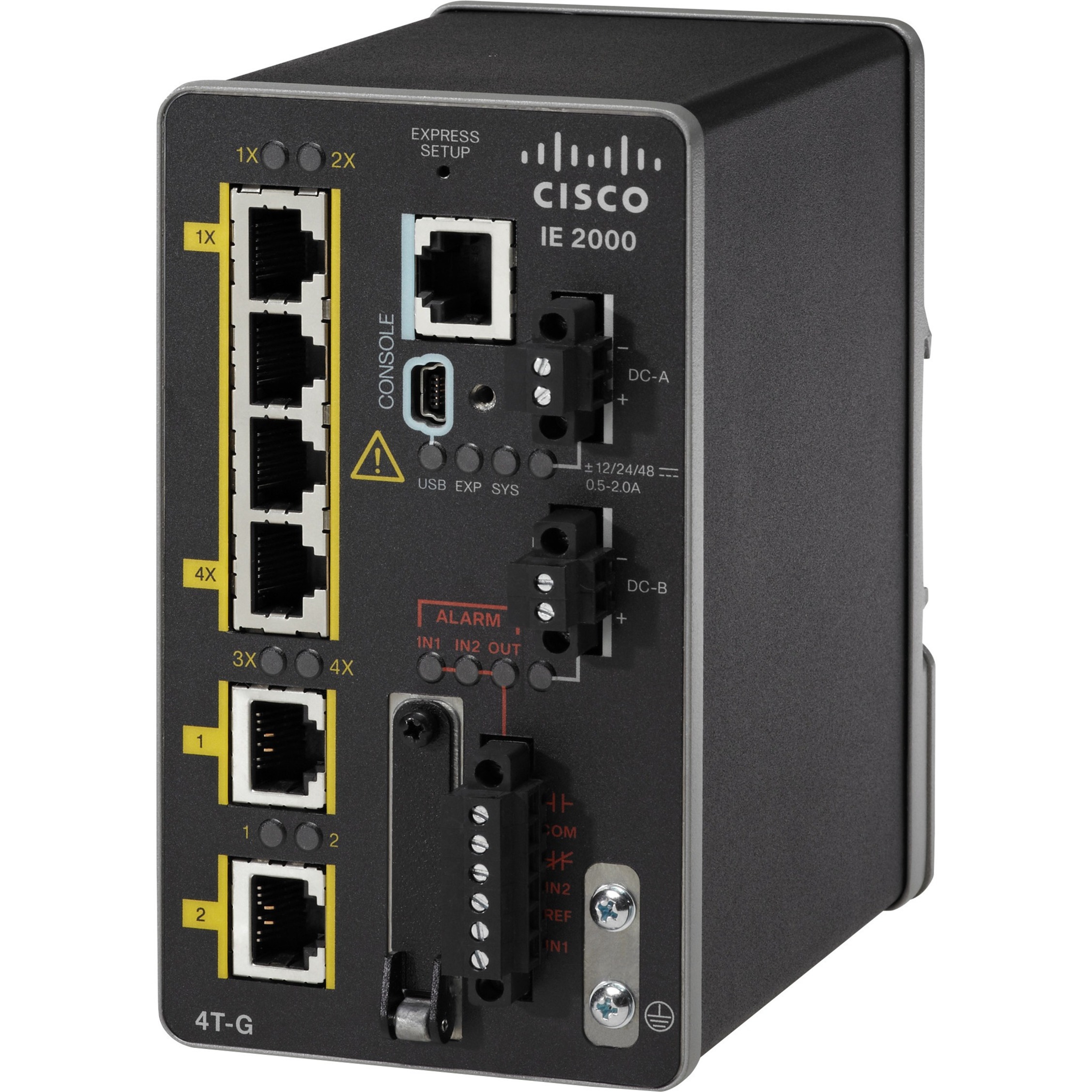 Cisco IE-2000-4TS-G-B Ethernet Switch - 4 Ports - Manageable - Fast Ethernet, Gigabit Ethernet - 10/100Base-TX, 1000Base-X - Refurbished - 2 Layer Supported - 2 SFP Slots - Twisted Pair, Optical Fiber
