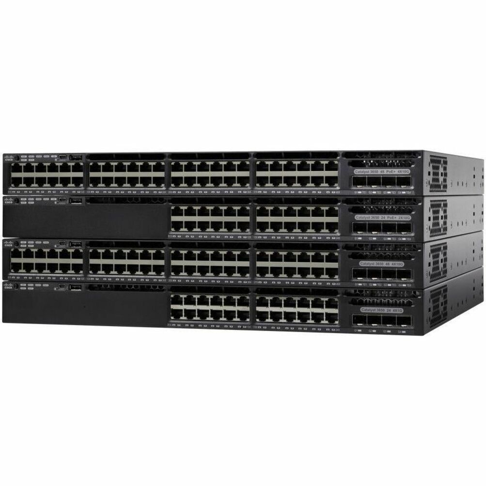 Cisco Catalyst 3650 Layer 3 Switch - 48 Ports - Manageable - Gigabit Ethernet, 10 Gigabit Ethernet - 10/100/1000Base-T, 10GBase-X - 3 Layer Supported - 775 W PoE Budget - Twisted Pair, Optical Fiber -