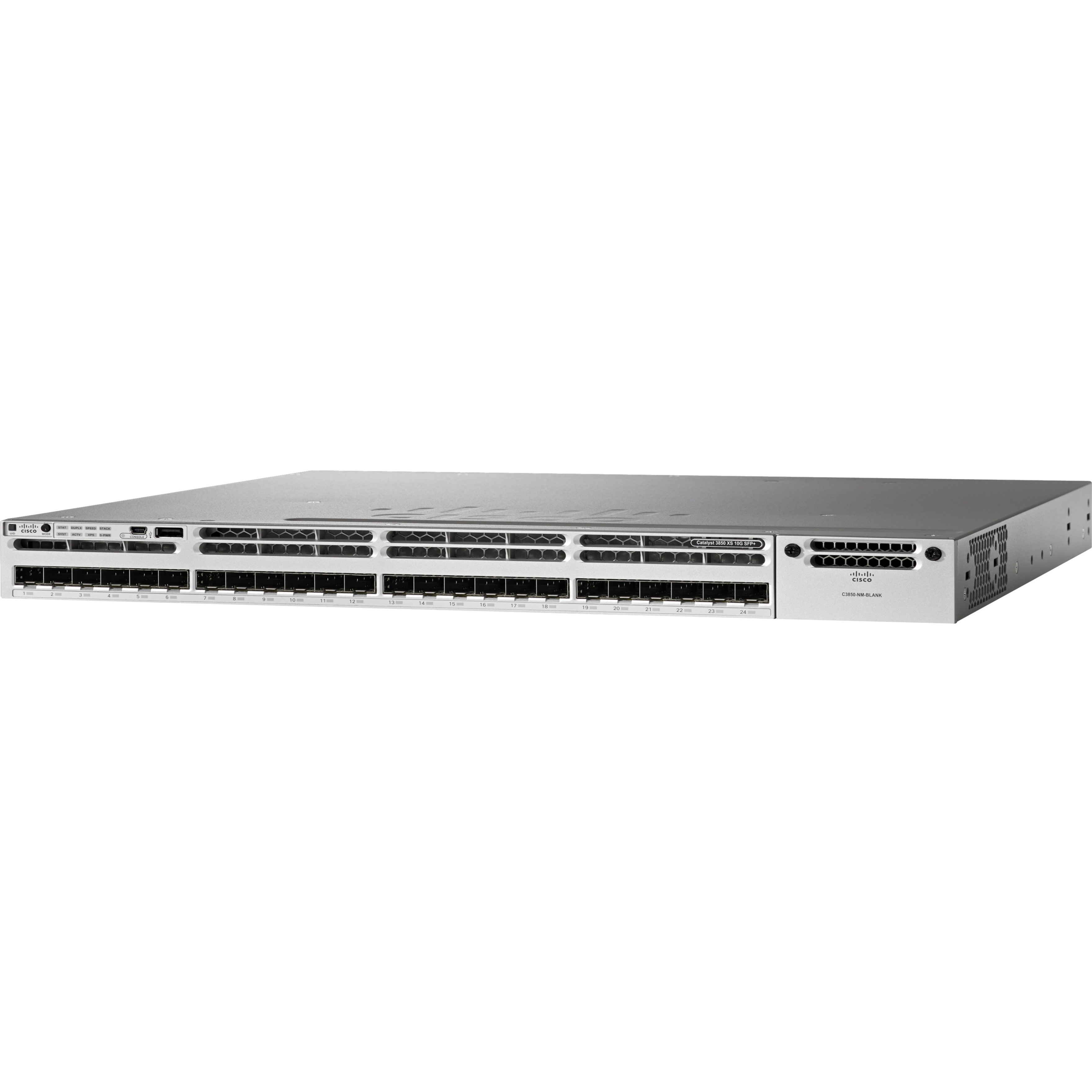 Cisco Catalyst WS-C3850-24XU Layer 3 Switch - 24 Ports - Manageable - 10 Gigabit Ethernet - 10GBase-T - 3 Layer Supported - Twisted Pair - 1U - Rack-mountable - Lifetime Limited Warranty