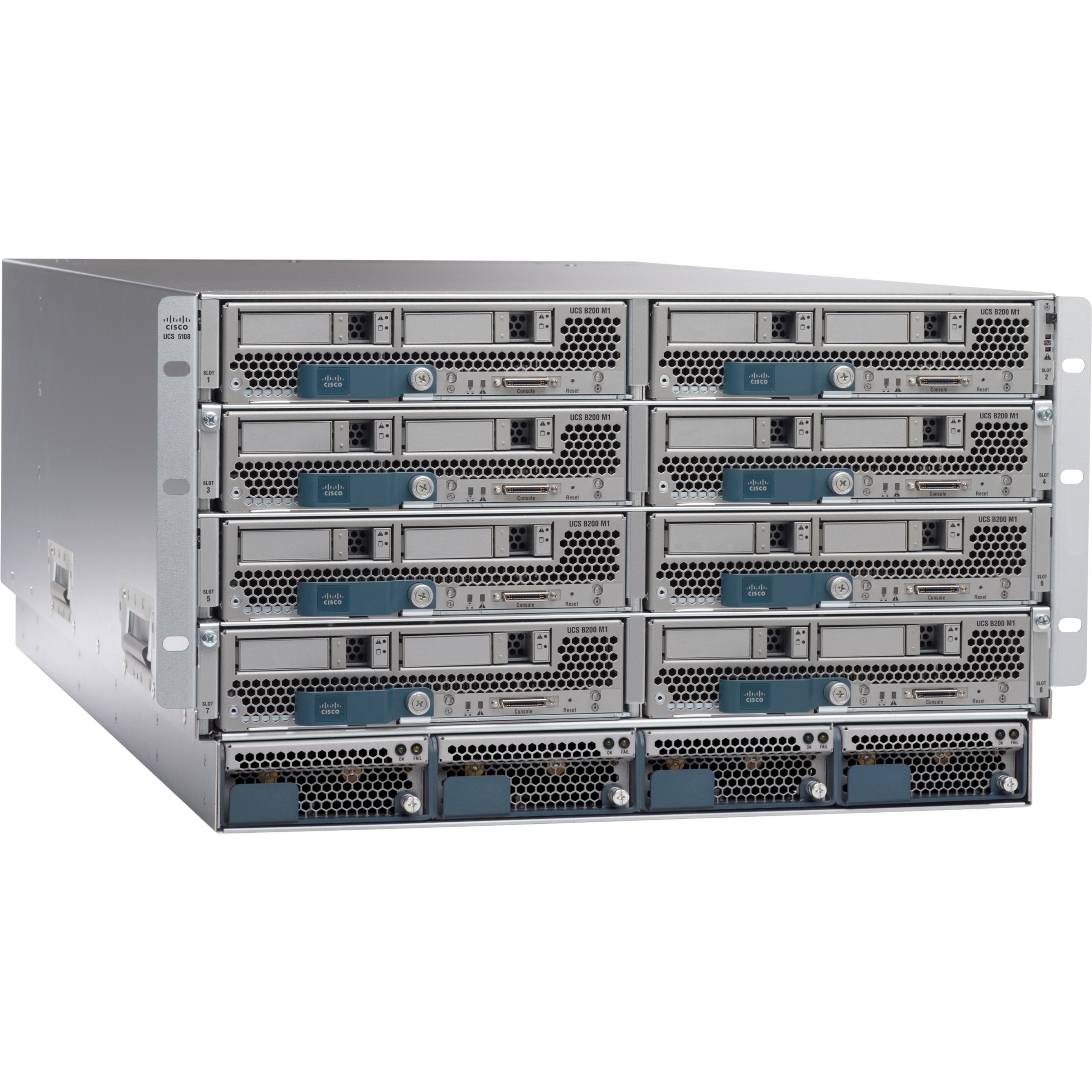 Cisco UCS SP Select 5108 AC2 Chassis w/2208 IO (TAA Compliant) - Rack-mountable - 6U - 2 x Bay - 4 x 2500 W - Power Supply Installed - 8 x Fan(s) Supported - TAA Compliant