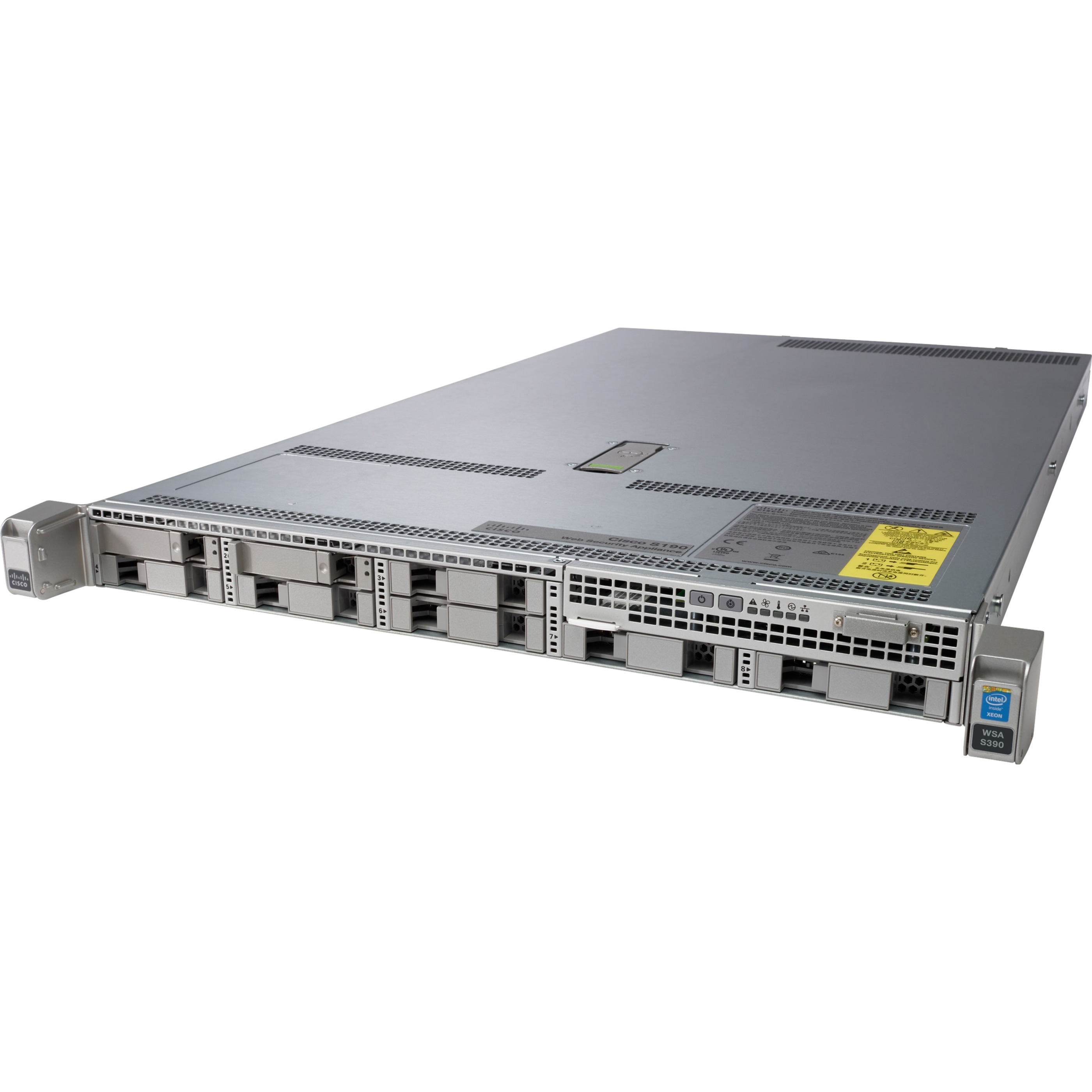 Cisco WSA S390 WebSecurity Appliance with Software - 6 Port - 1000Base-T - Gigabit Ethernet - 6 x RJ-45 - 1U - Rack-mountable