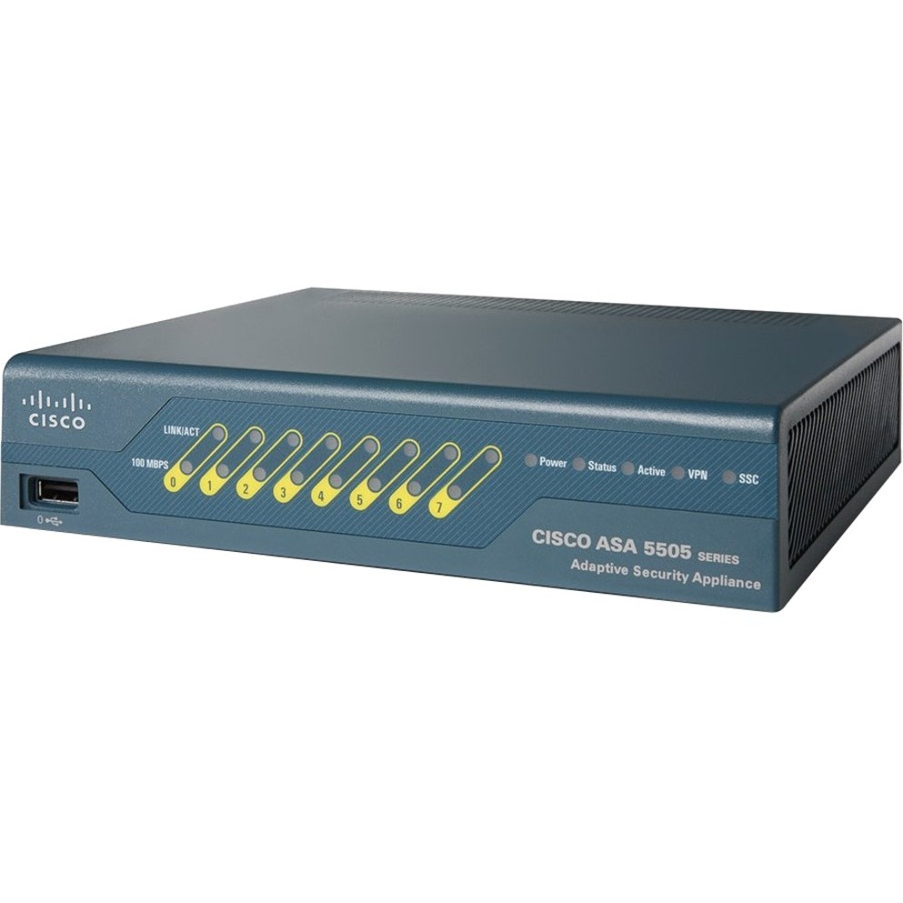 Cisco ASA 5505 50-User Bundle - 11 Port - 1 Total Expansion Slots - Desktop