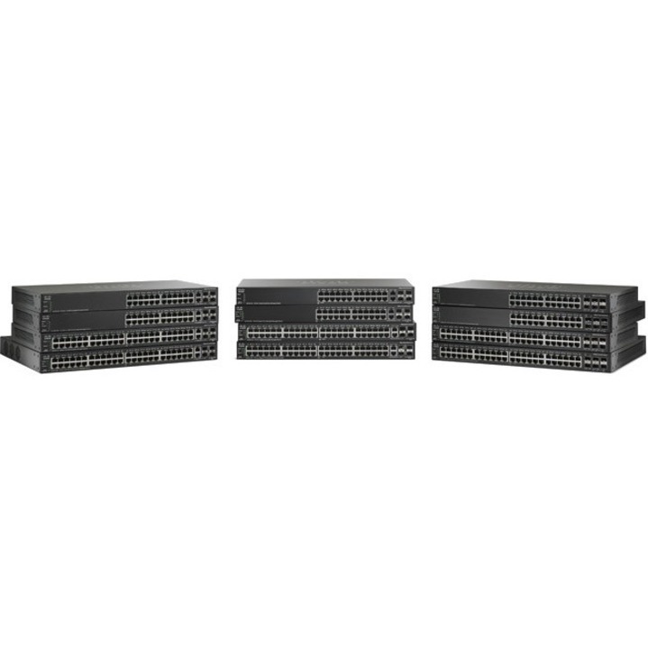 Cisco SG500X-48MP Layer 3 Switch - 48 Ports - Manageable - Gigabit Ethernet, 10 Gigabit Ethernet - 10/100/1000Base-T, 10GBase-X - Refurbished - 3 Layer Supported - Modular - Twisted Pair, Optical Fibe