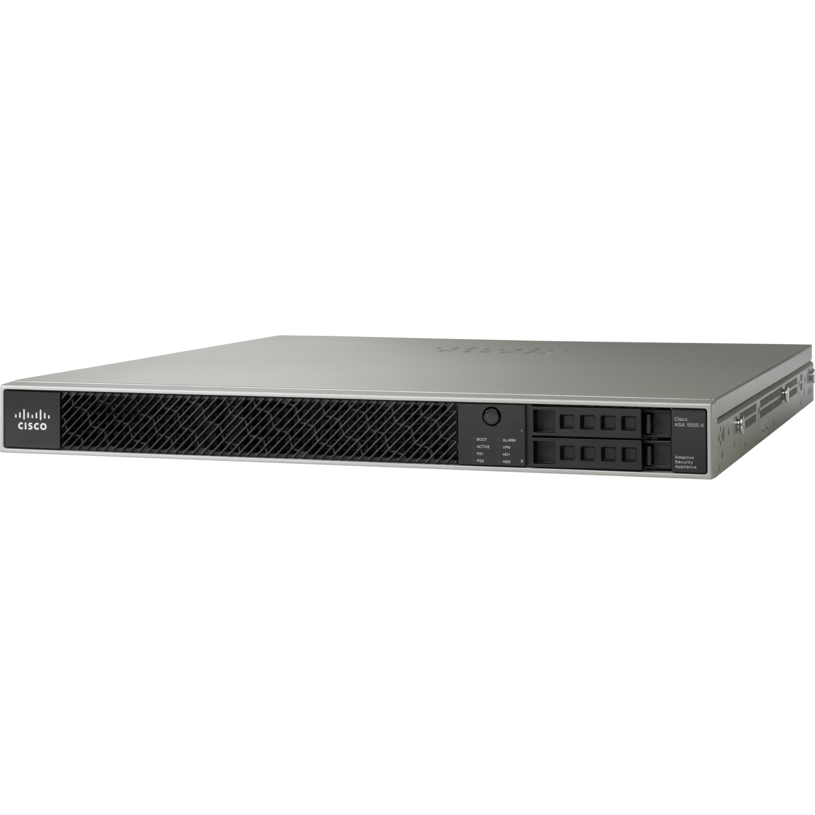 Cisco ASA 5555-X Network Security/Firewall Appliance - 8 Port - 10/100/1000Base-T - Gigabit Ethernet - DES, AES, 3DES - 8 x RJ-45 - 1 Total Expansion Slots - 1U - Rack-mountable