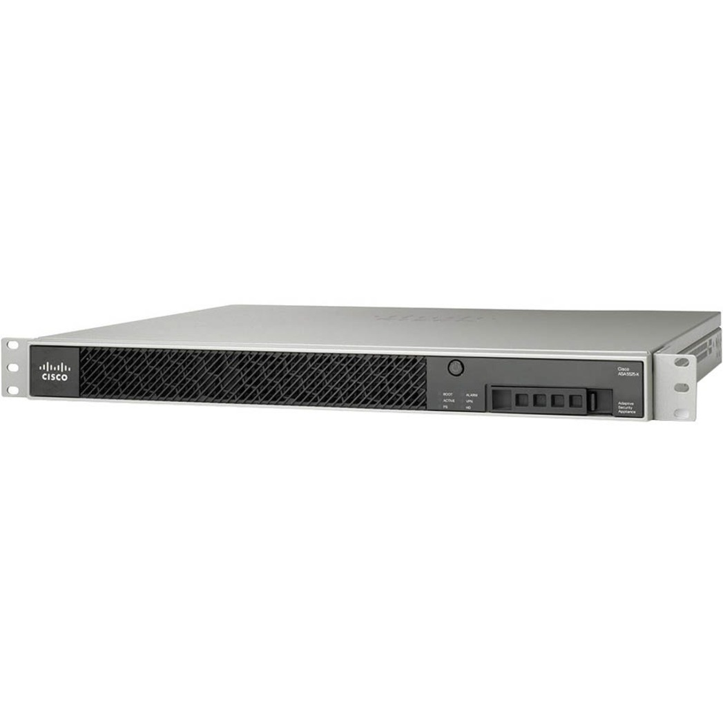 Cisco ASA 5525-X Network Security/Firewall Appliance - 8 Port - 10/100/1000Base-T - Gigabit Ethernet - AES, 3DES - 8 x RJ-45 - 1U - Rack-mountable