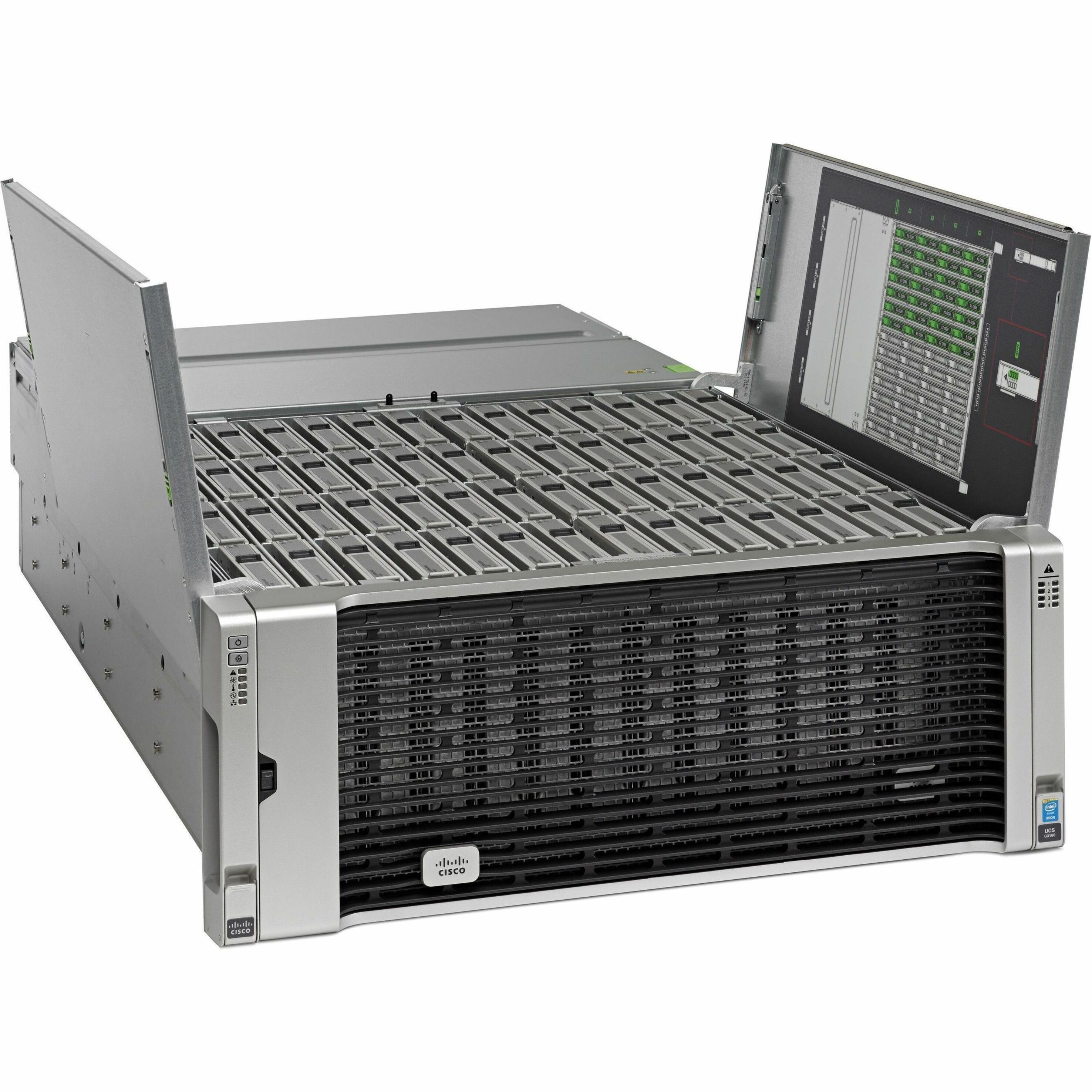 Cisco C3160 4U Rack Server - 2 x Intel Xeon E5-2620 v2 2.10 GHz - 256 GB RAM - 240 GB SSD - (2 x 120GB) SSD Configuration - 12Gb/s SAS, Serial ATA/600 Controller - Intel C600 Chip - 2 Processor Suppor