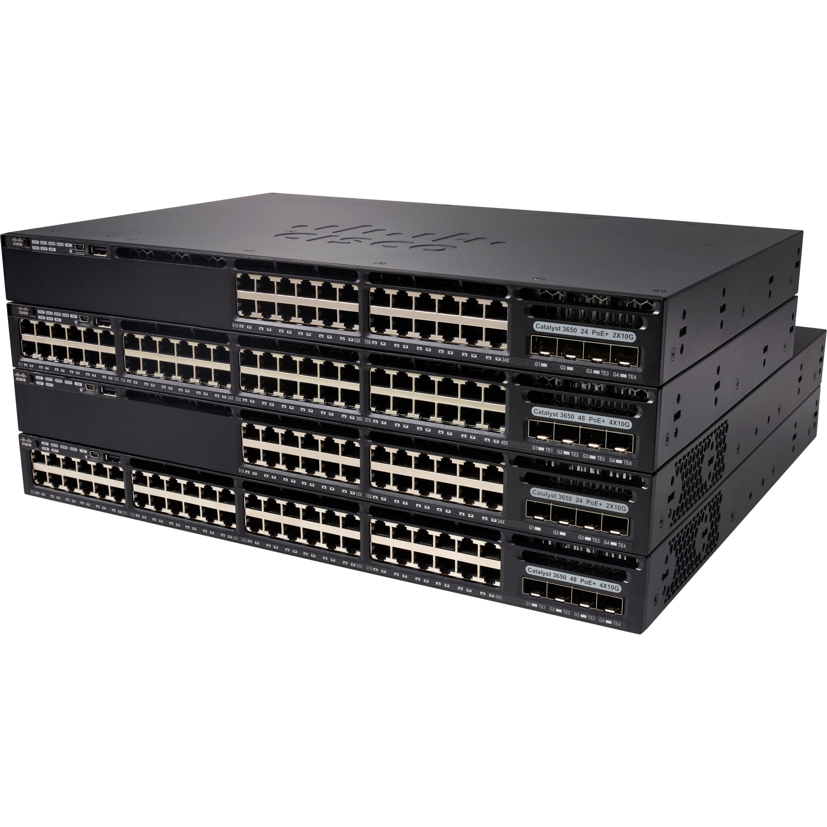 Cisco Catalyst 3650-48FQM-L Layer 3 Switch - 48 Ports - Manageable - Gigabit Ethernet, 10 Gigabit Ethernet - 10/100/1000Base-TX, 10GBase-X - 4 Layer Supported - Modular - Twisted Pair, Optical Fiber -