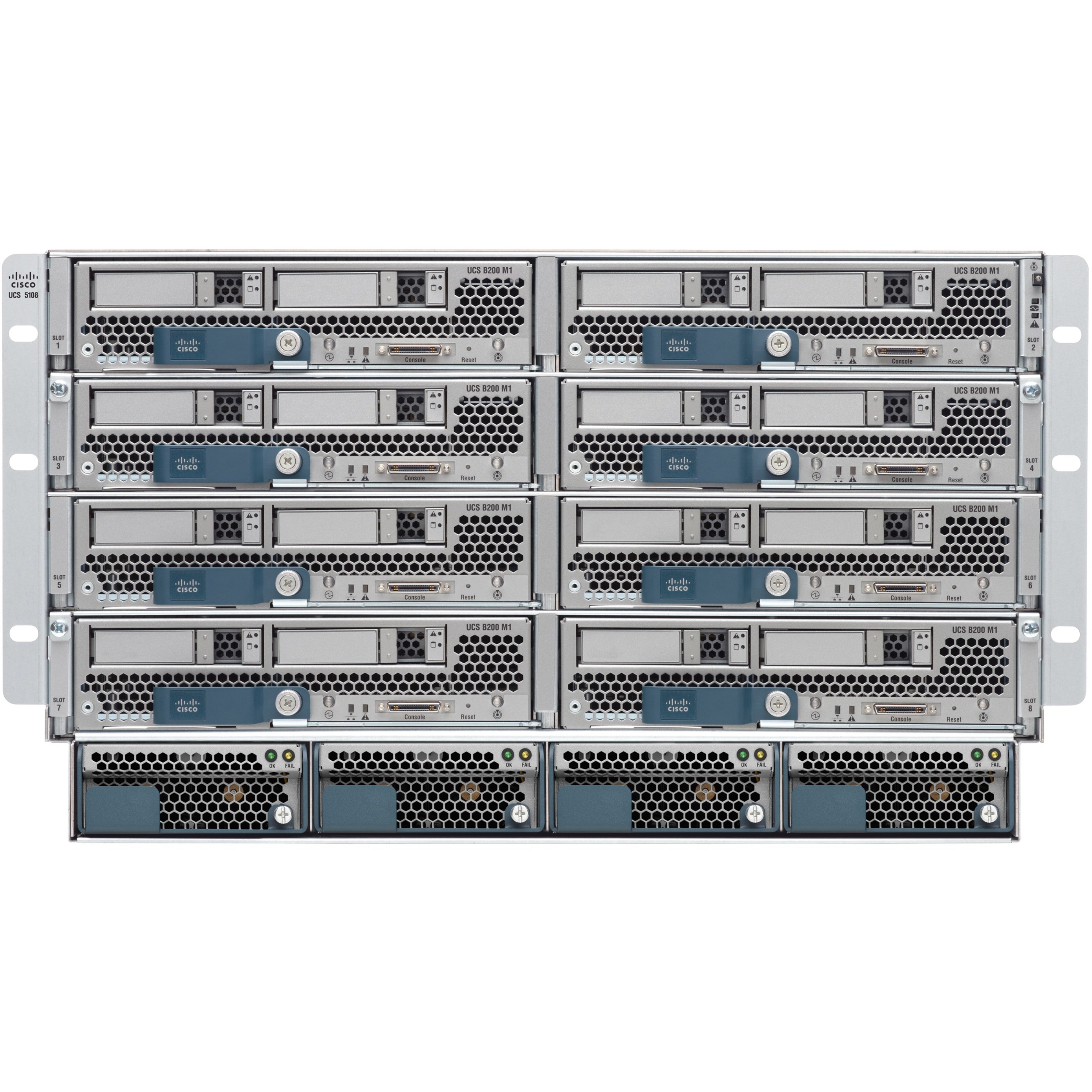 Cisco UCS 5108 Blade Server Chassis - Rack-mountable - 26U - 2500 W - Power Supply Installed