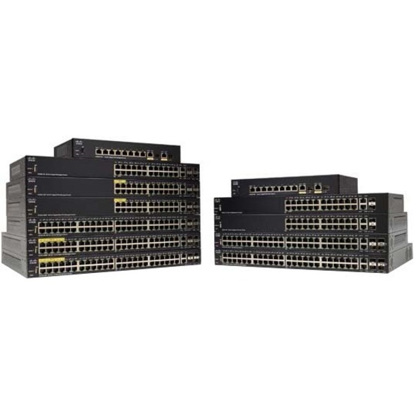 Cisco SF250-48 48-Port 10 100 Smart Switch - 48 Ports - Manageable - Gigabit Ethernet, Fast Ethernet - 10/100Base-TX, 1000Base-X, 10/100/1000Base-TX - 2 Layer Supported - Modular - 2 SFP Slots - Twist
