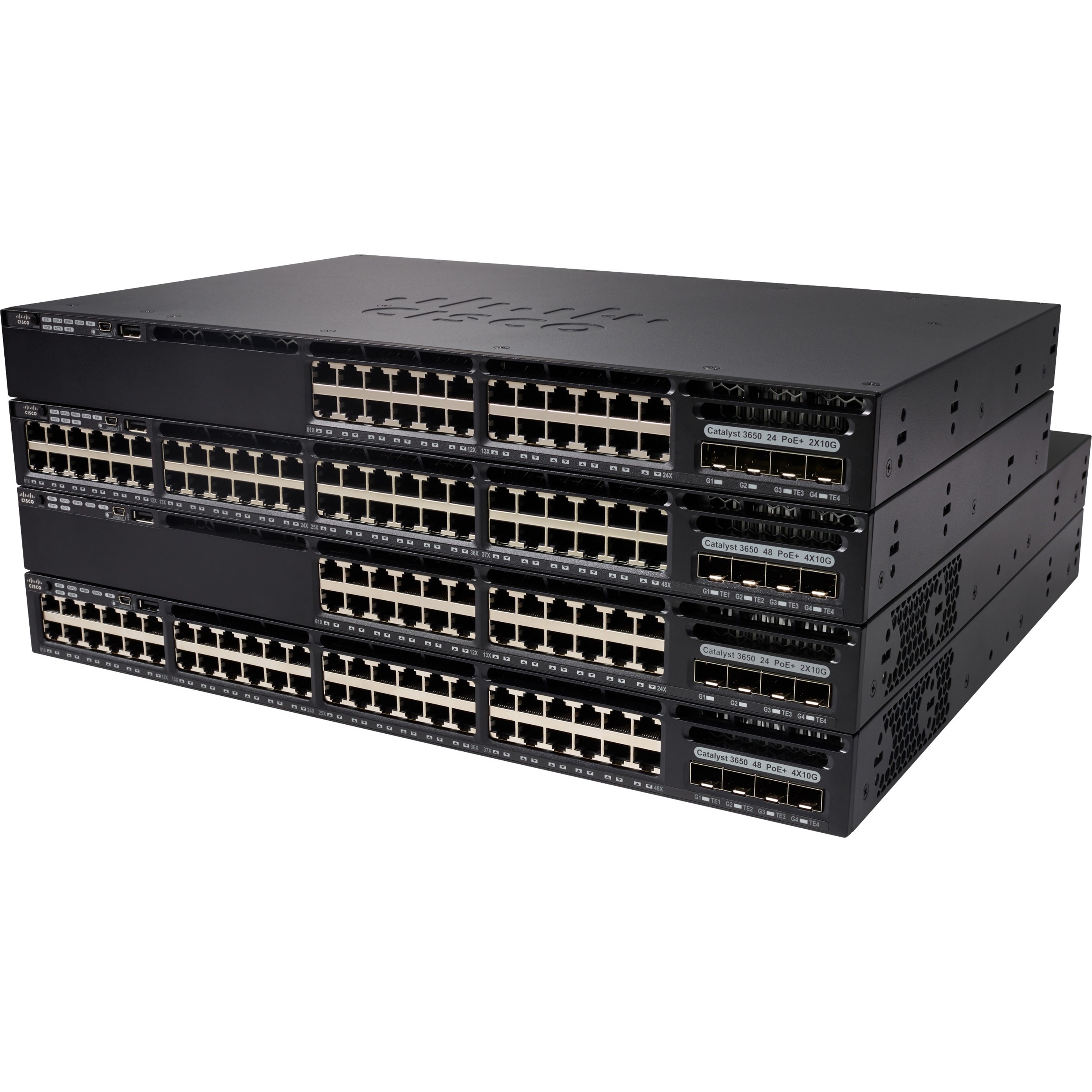 Cisco Catalyst C3650-48FQM-E Layer 3 Switch - 48 Ports - Manageable - Gigabit Ethernet, 10 Gigabit Ethernet - 10/100/1000Base-TX, 10GBase-X - 4 Layer Supported - Modular - Twisted Pair, Optical Fiber 