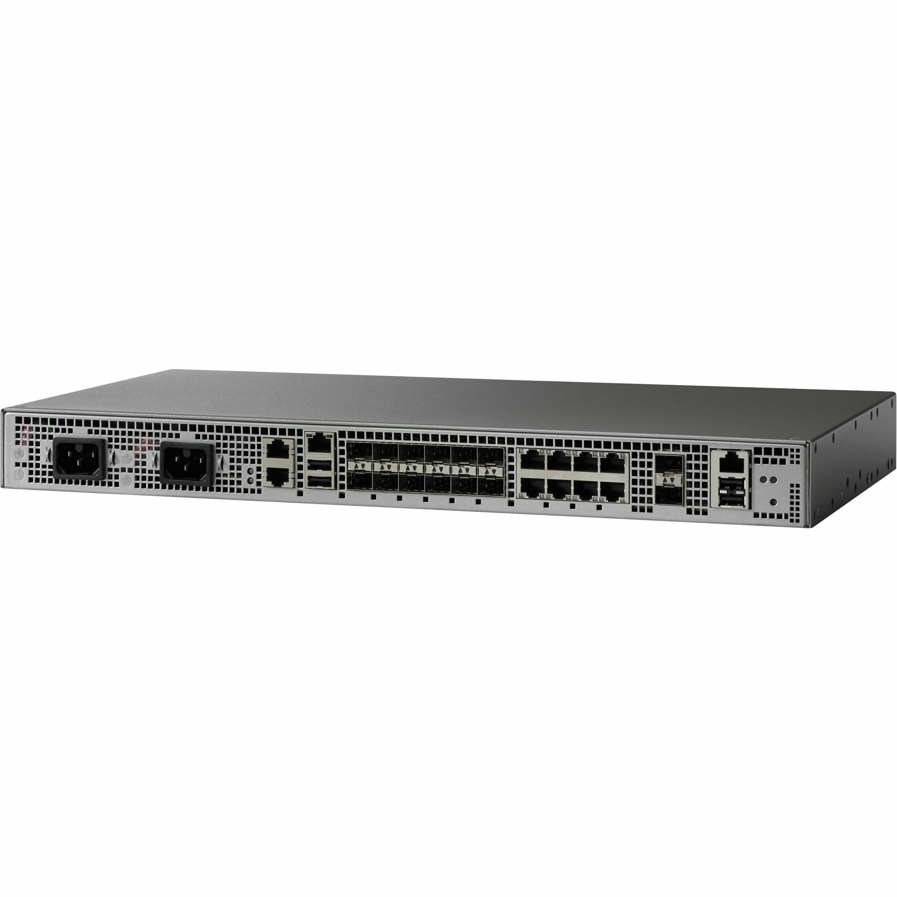 Cisco ASR-920-12CZ-A Router - Refurbished - 8 Ports - 8 RJ-45 Port(s) - Management Port - 14 SFP Slots, SFP+ Slots - 4 GB - 10 Gigabit Ethernet - 1U - Rack-mountable, Desktop - 90 Day