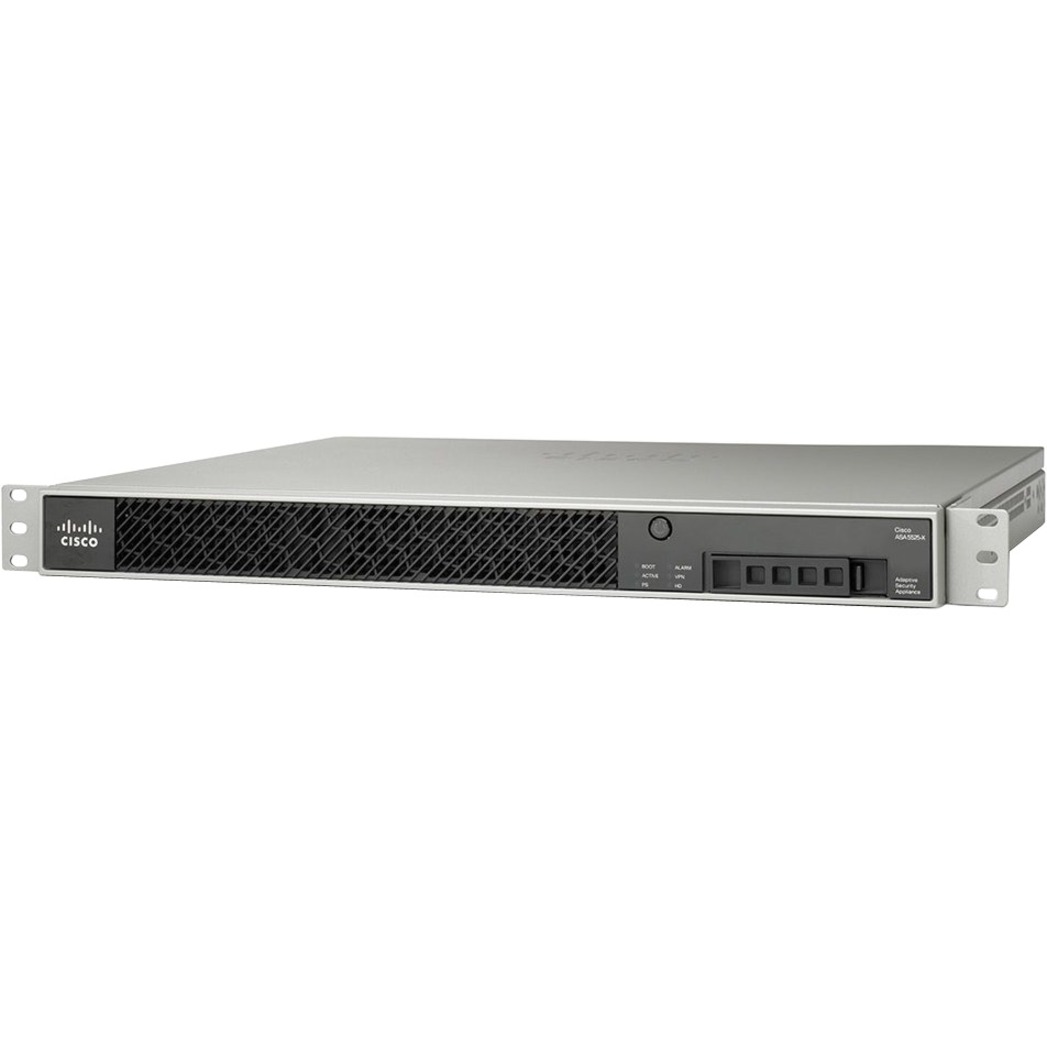 Cisco ASA 5525-X with FirePOWER Services, 8GE data, AC, 3DES/AES, SSD - 8 Port - 10/100/1000Base-T - Gigabit Ethernet - 3DES, AES - 8 x RJ-45 - 1 Total Expansion Slots - 1U - Rack-mountable, Desktop