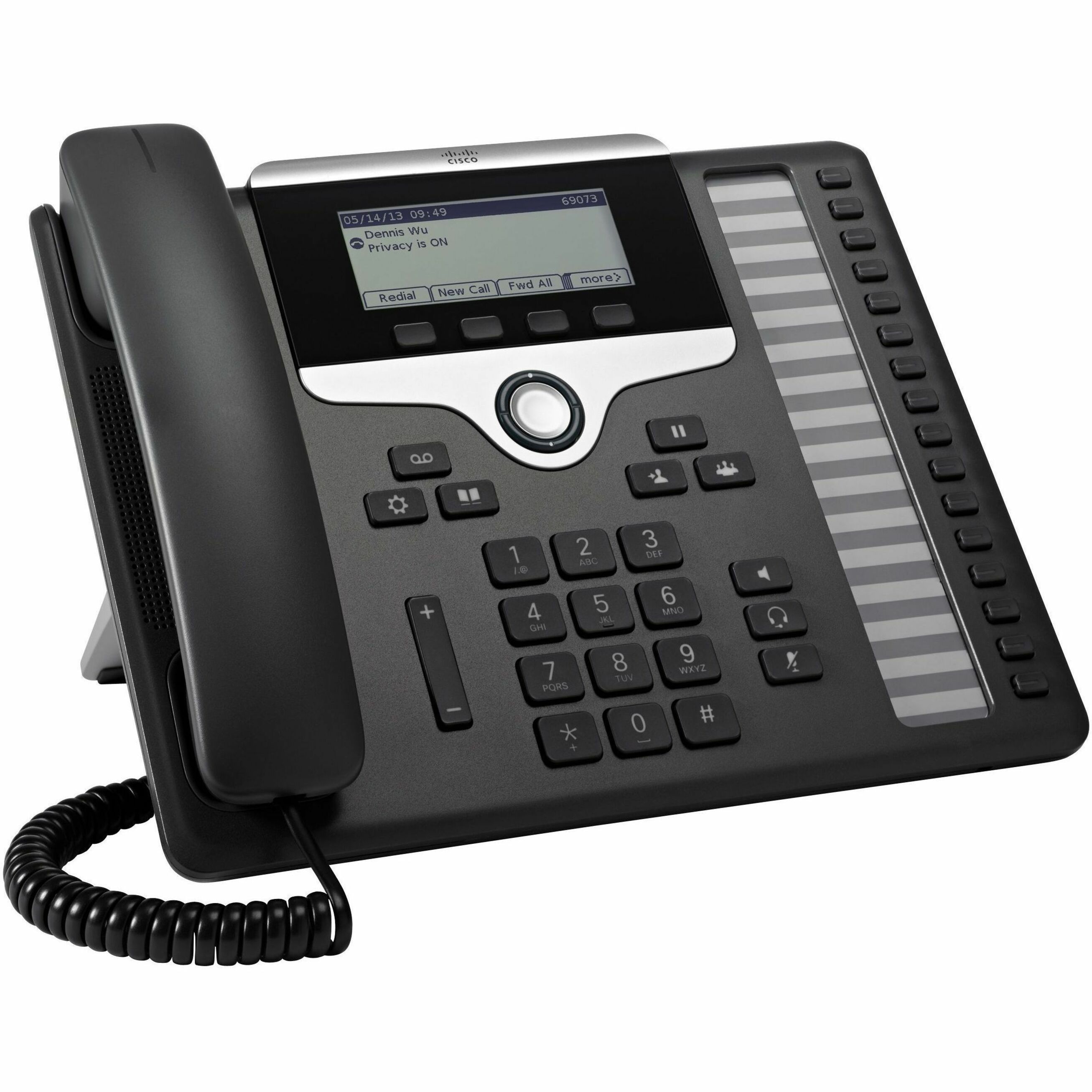 Cisco 7861 IP Phone - Corded - Corded - Wall Mountable, Desktop - Charcoal - 16 x Total Line - VoIP - 3.5" - Enhanced User Connect License - 2 x Network (RJ-45) - PoE Ports