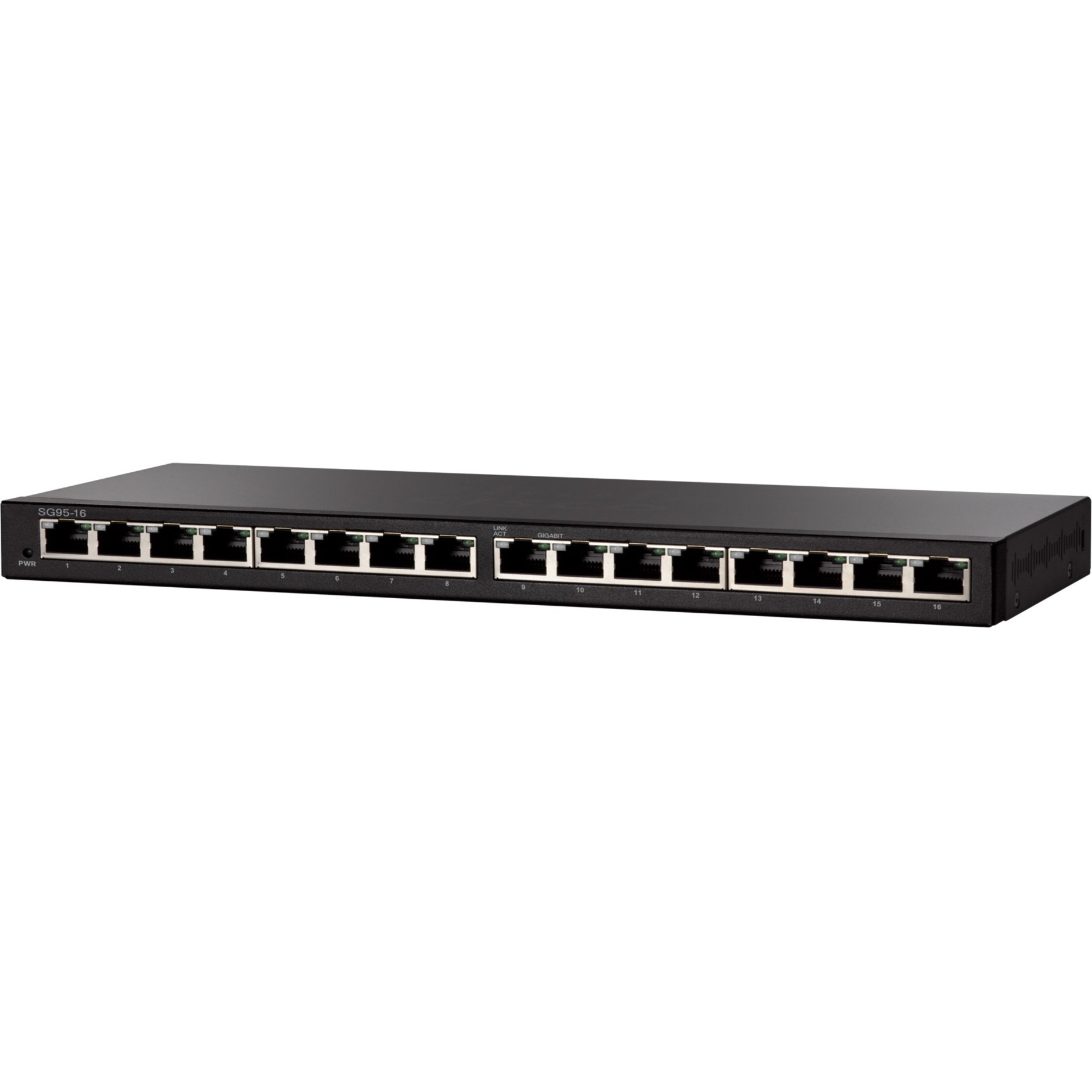 Cisco SG95-16 16-Port Gigabit Desktop Switch - 16 Ports - Gigabit Ethernet - 10/100/1000Base-TX - 2 Layer Supported - Twisted Pair - Desktop