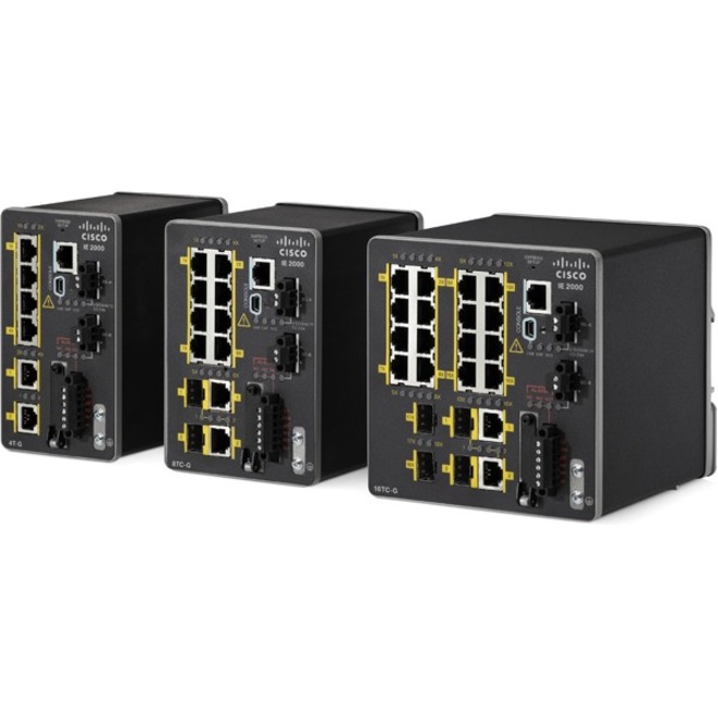 Cisco IE-2000-4TS-G-L Ethernet Switch - 4 Ports - Manageable - Fast Ethernet - 10/100Base-TX, 1000Base-X - Refurbished - 2 Layer Supported - Modular - 2 SFP Slots - Twisted Pair, Optical Fiber - Rail-
