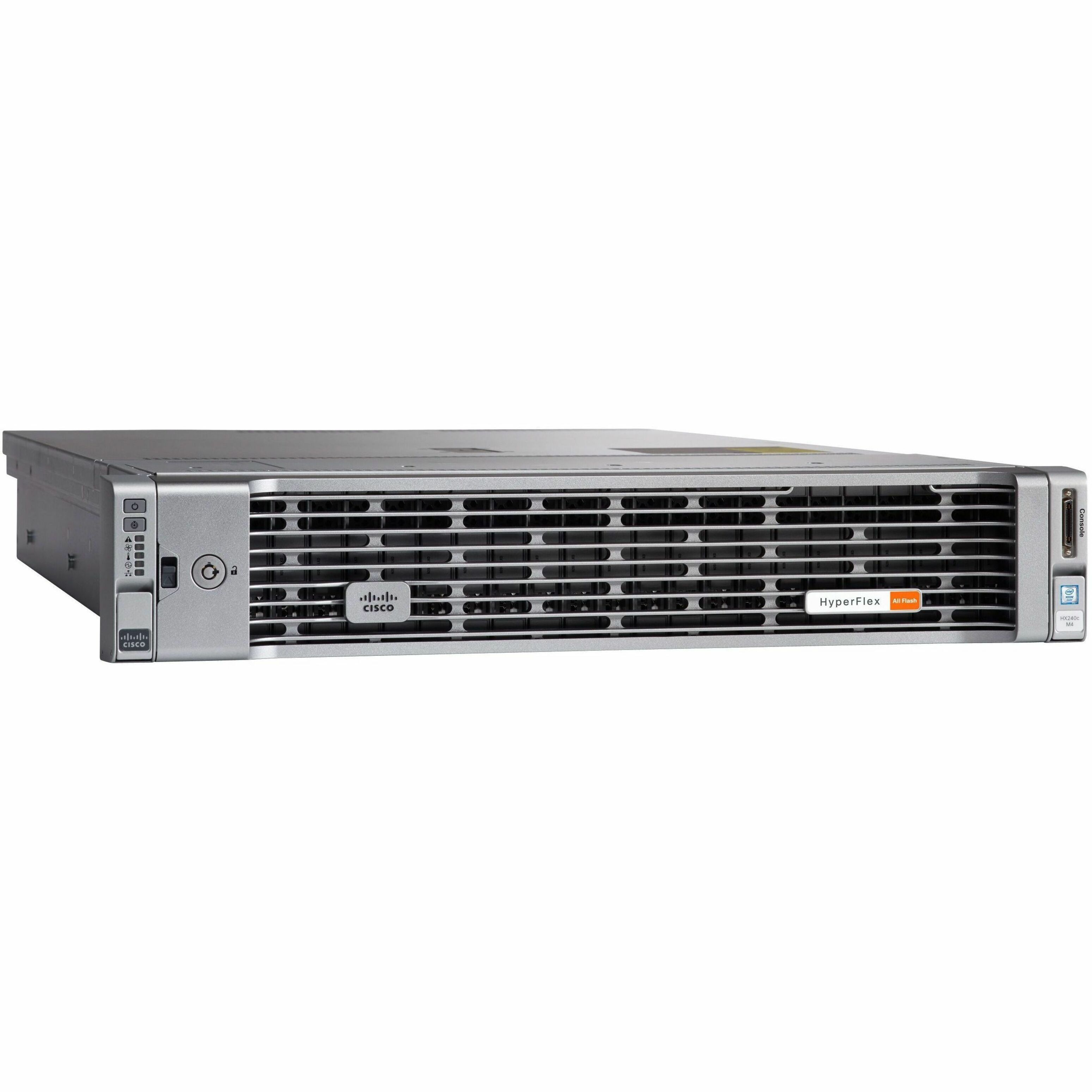 Cisco HyperFlex HX240c M4 2U Rack Server - 2 x Intel Xeon E5-2609 v4 1.70 GHz - 256 GB RAM - 12Gb/s SAS Controller - Intel C610 Chip - 2 Processor Support - 1.50 TB RAM Support - DDR4 SDRAM - Matrox U