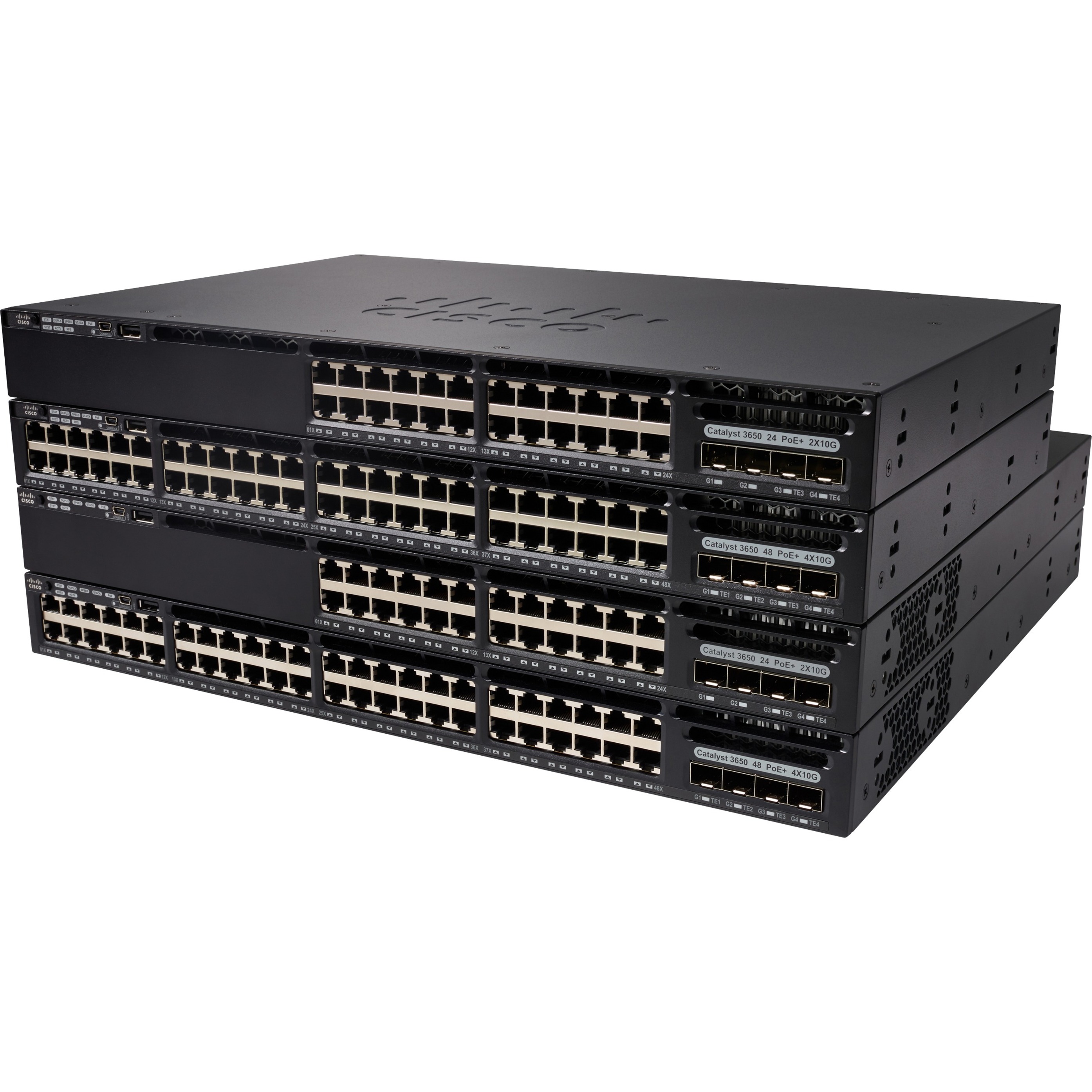 Cisco Catalyst 3650-8X24UQ-E Switch - 24 Ports - Manageable - Gigabit Ethernet, 10 Gigabit Ethernet - 1000Base-T, 10GBase-X, 10GBase-T - 3 Layer Supported - Modular - Optical Fiber, Twisted Pair - 1U 
