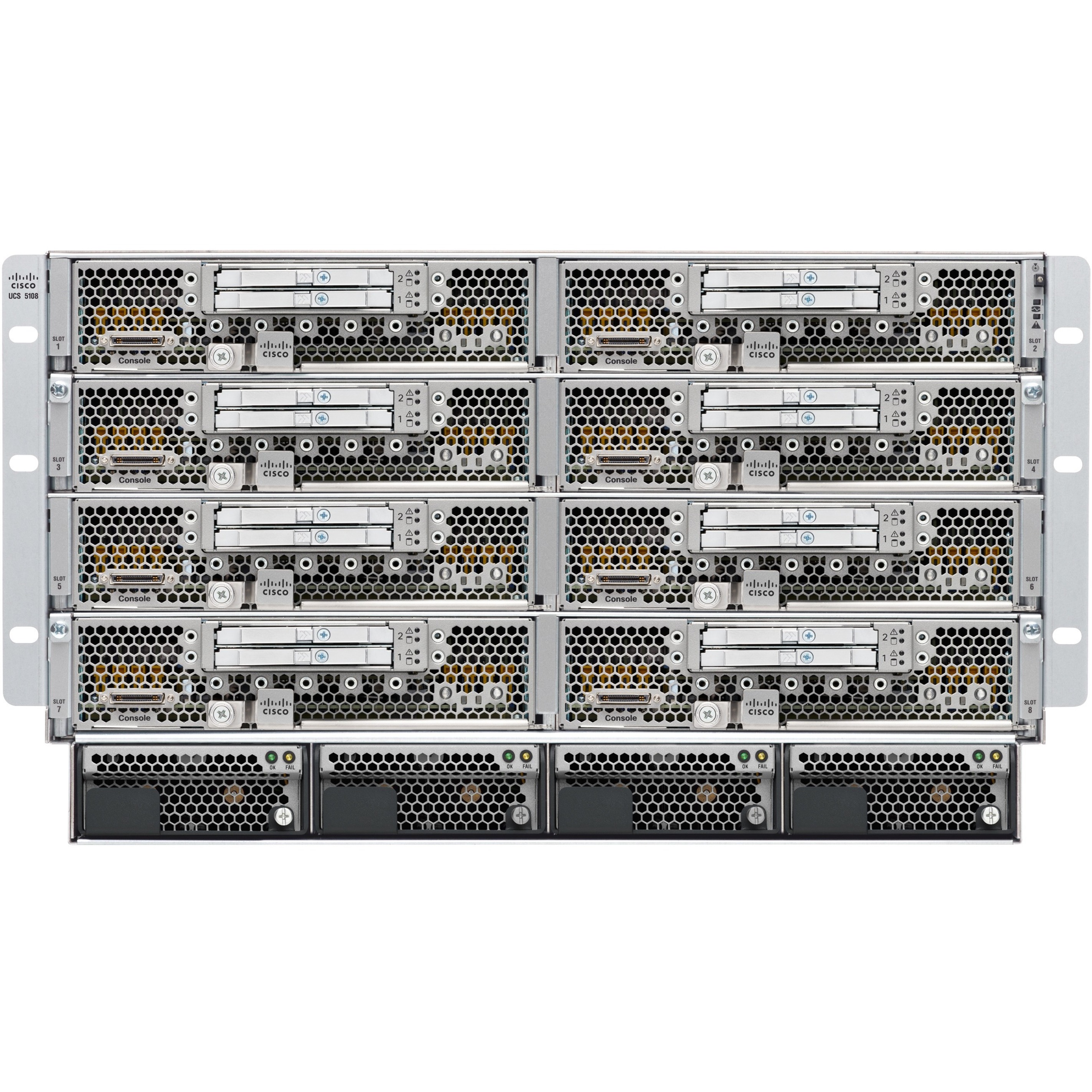 Cisco UCS 5108 Blade Server Chassis - Rack-mountable - 6U - 2500 W - TAA Compliant