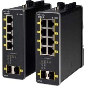 Cisco IE 1000-8P2S-LM Industrial Ethernet Switch - 8 Ports - Manageable - Gigabit Ethernet, Fast Ethernet - 1000Base-X, 10/100Base-TX - 2 Layer Supported - Modular - 2 SFP Slots - Twisted Pair, Optica