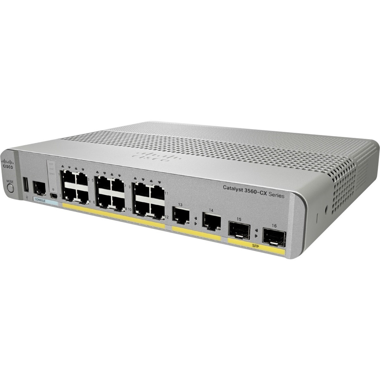 Cisco 3560CX-8PC-S Layer 3 Switch - 10 Ports - Manageable - Gigabit Ethernet - 10/100/1000Base-T, 1000Base-X - Refurbished - 3 Layer Supported - Modular - 2 SFP Slots - Twisted Pair, Optical Fiber - D