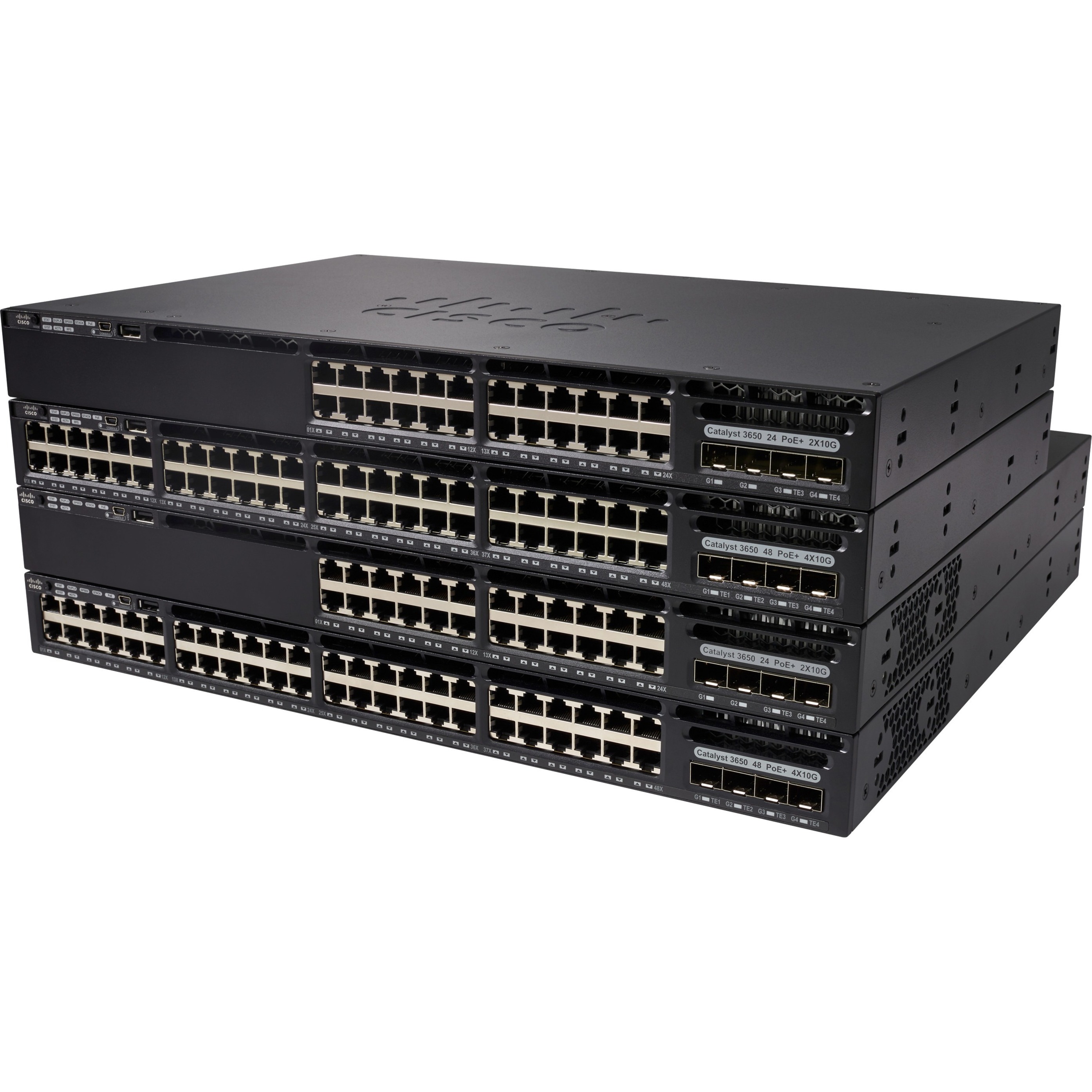 Cisco Catalyst C3650-12X48FD-L Layer 3 Switch - 48 Ports - Manageable - 10 Gigabit Ethernet, Gigabit Ethernet - 10GBase-T, 10GBase-X, 10/100/1000Base-TX - 3 Layer Supported - Modular - Optical Fiber, 