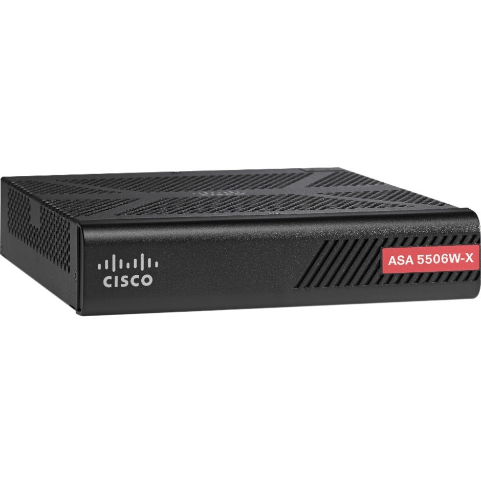 Cisco FirePOWER ASA 5506W-X Network Security/Firewall - 8 Port - 1000Base-T - Gigabit Ethernet - Wireless LAN IEEE 802.11a/b/g/n - 3DES, AES - 8 x RJ-45 - Desktop, Rack-mountable