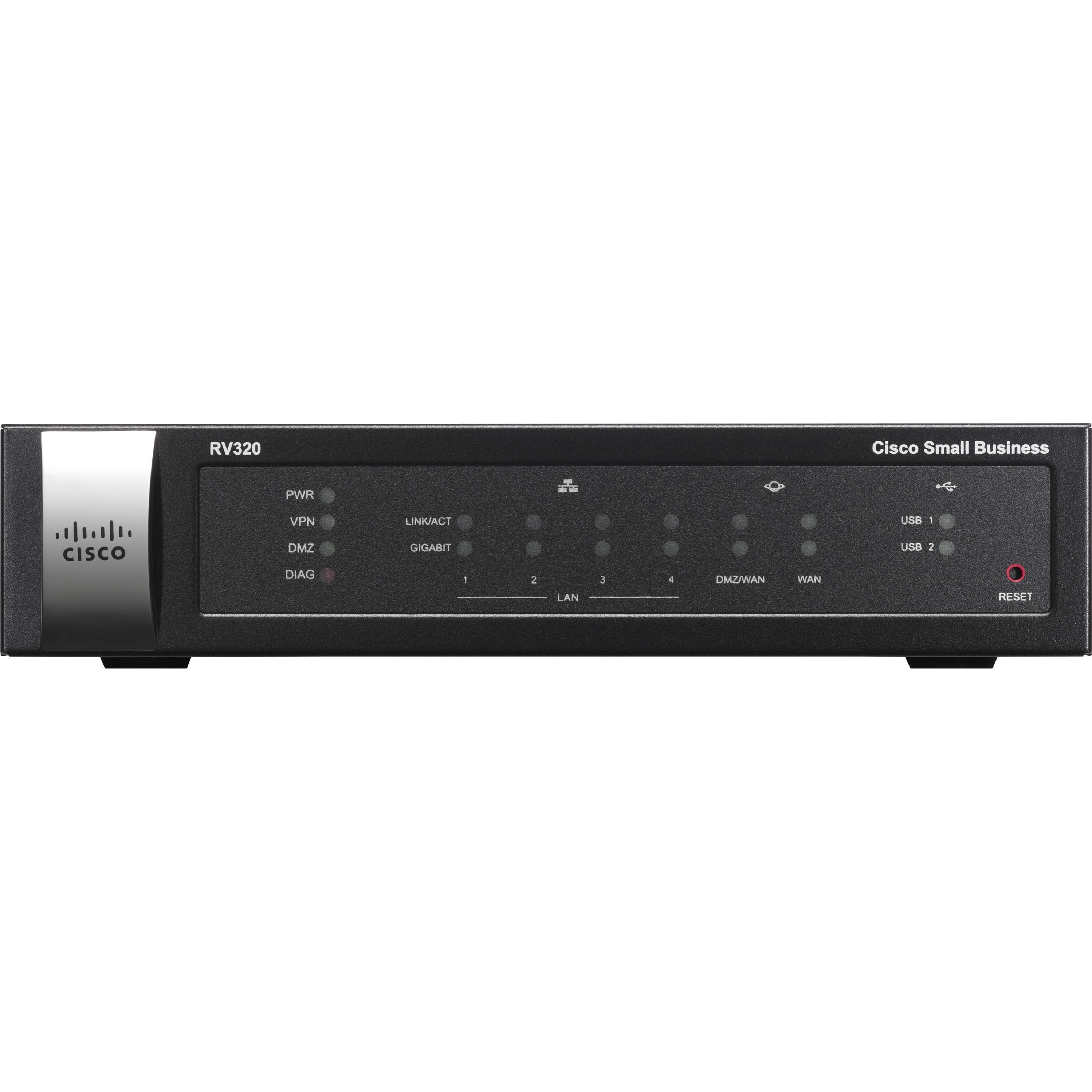Cisco RV320 Dual WAN VPN Router - Refurbished - 6 Ports - 4 RJ-45 Port(s) - Gigabit Ethernet - Desktop Lifetime Warranty