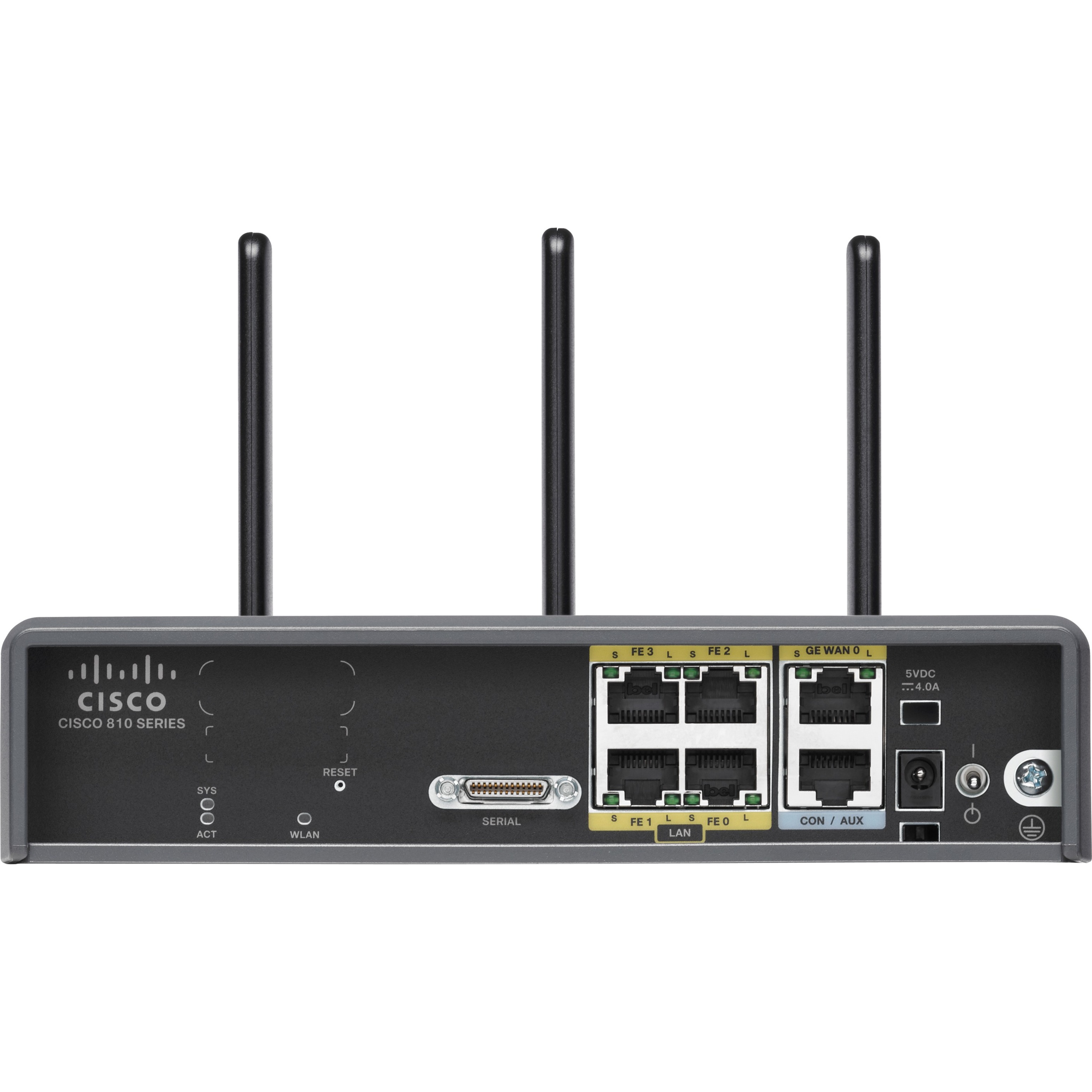 Cisco C819HWD Wi-Fi 4 IEEE 802.11n Ethernet Wireless Integrated Services Router - Refurbished - 2.40 GHz ISM Band - 5 GHz UNII Band - 37.50 MB/s Wireless Speed - 4 x Network Port - 1 x Broadband Port 